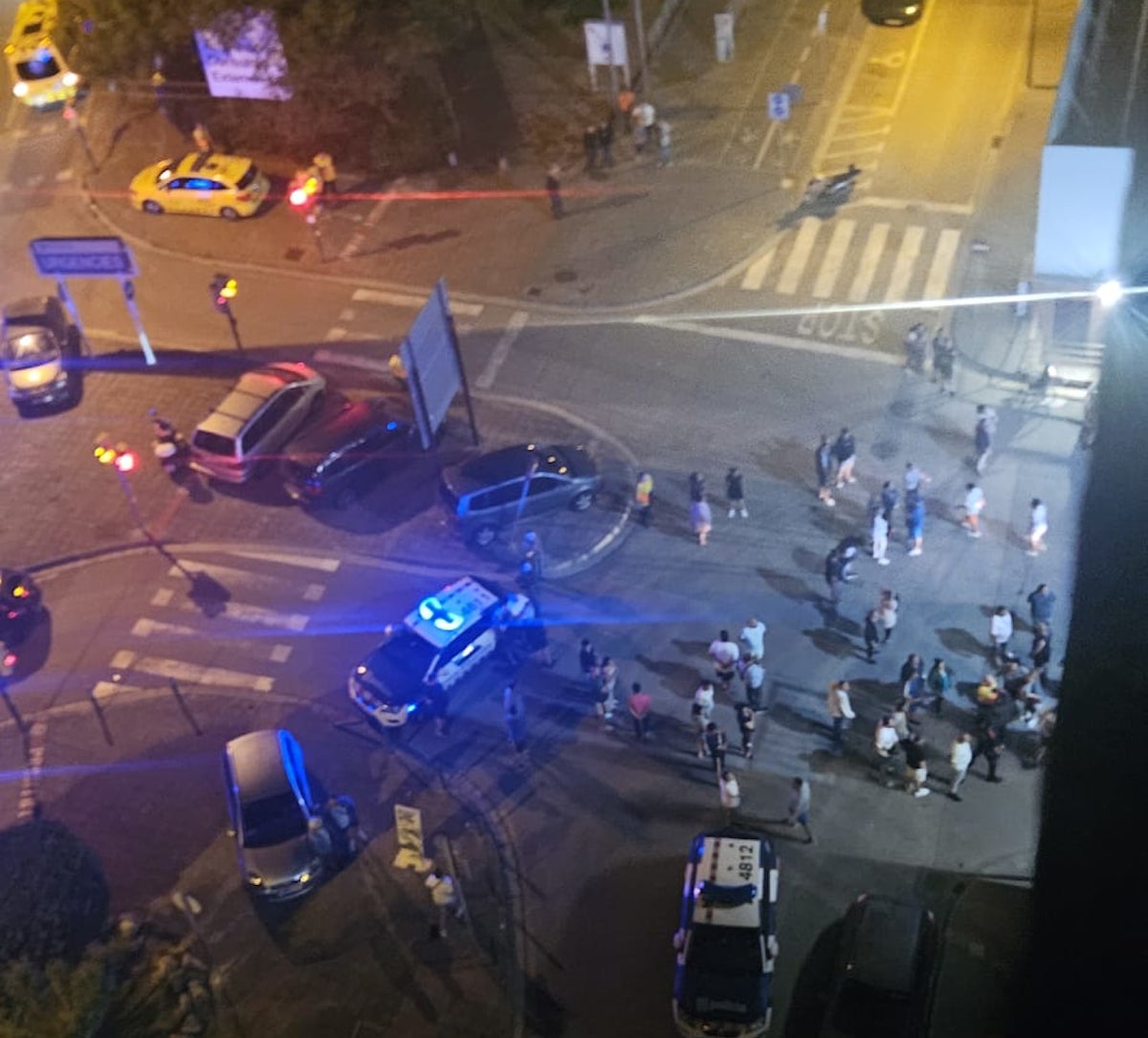 Lloc on s'ha produit l'incident amb els Mossos treballant | Gerard Vilà/Ariadna Reche (ACN)