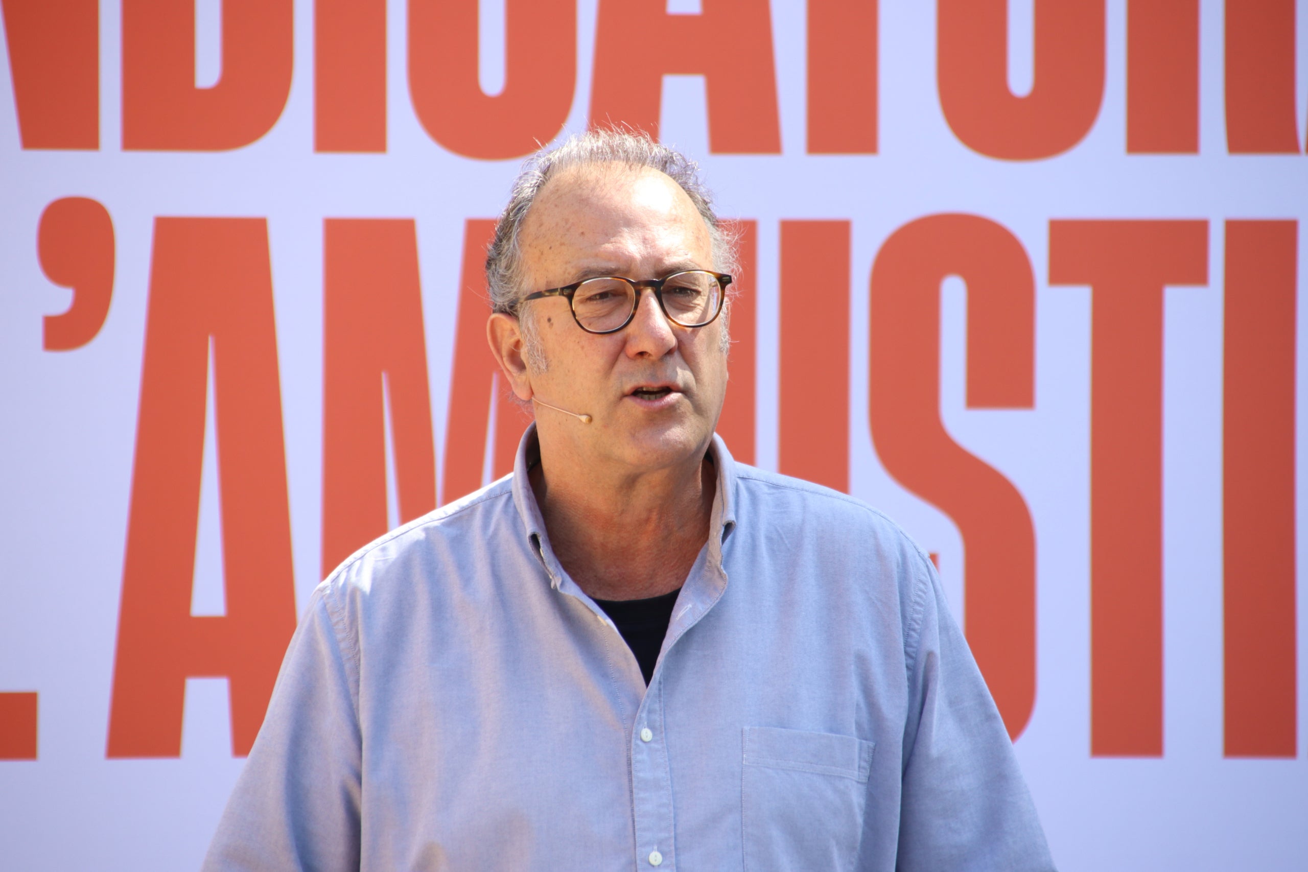 El presidente de Òmnium Cultural, Xavier Antich, durante la presentación de la Sindicatura por la Amnistía / ACN