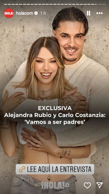 Alejandra Rubio i Carlo Costanzia anuncien embaràs a la revista Hola - Instagram