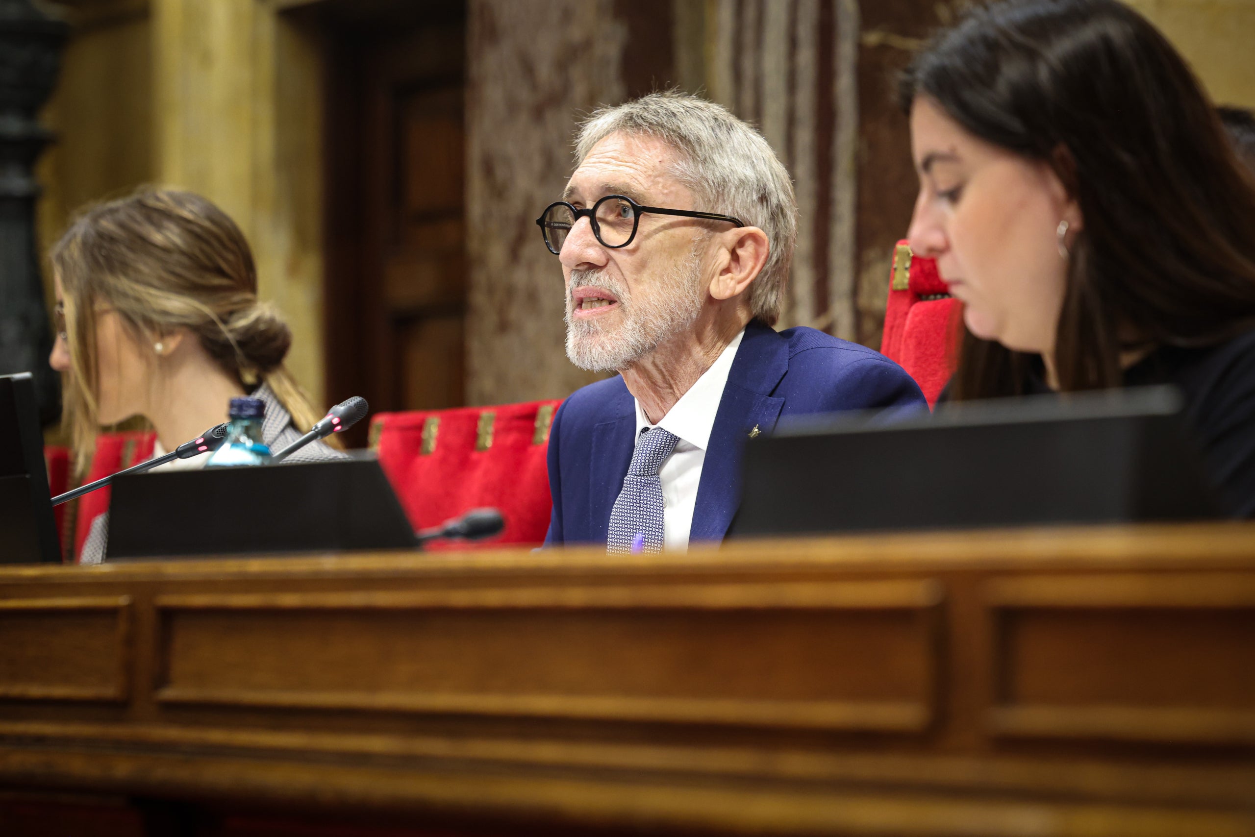 Agustí Colomines, en un moment de la seva intervenció/Jordi Borràs