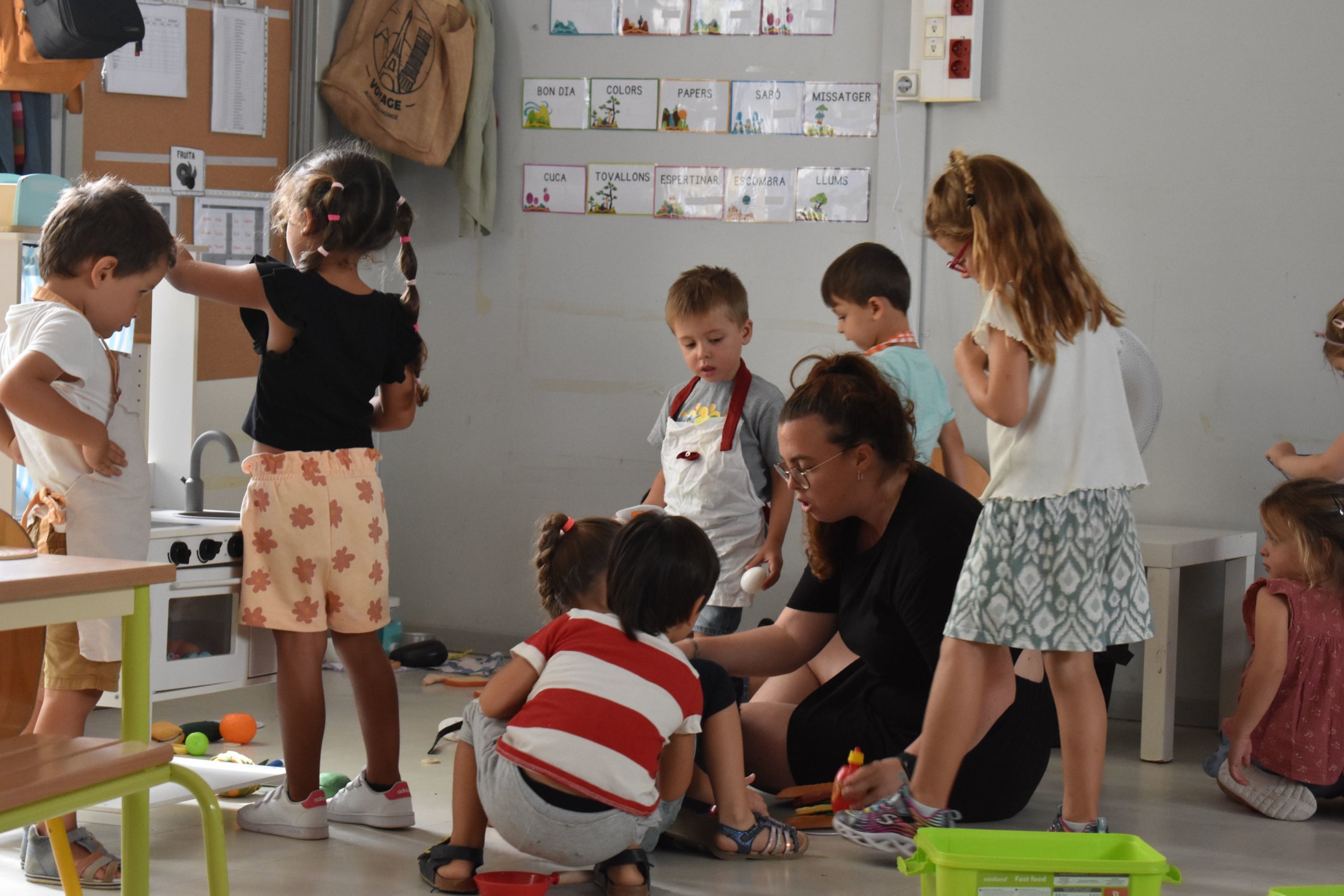 Un grup d'alumnes en un dels centres de la Bressola / La Bressola