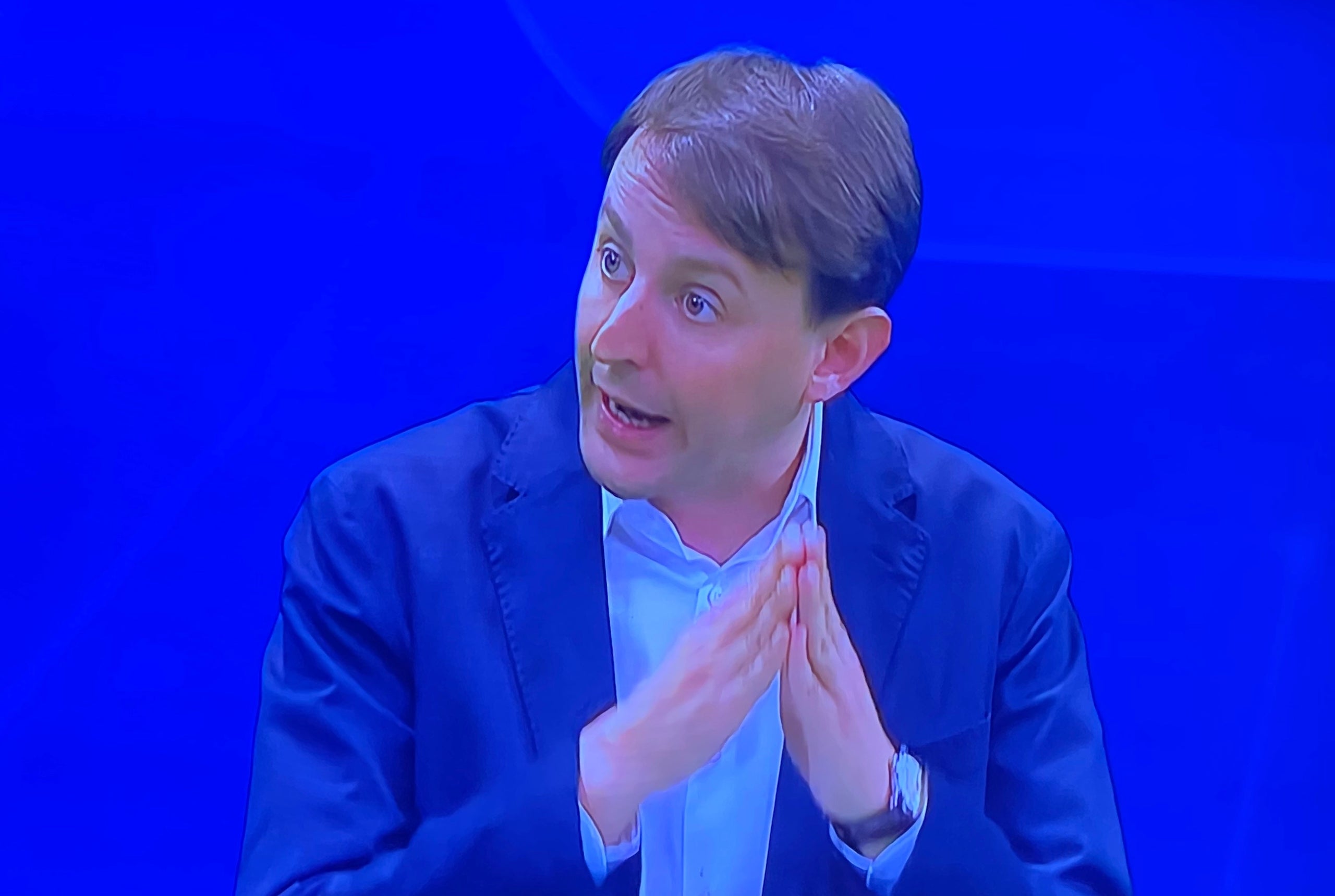 Javi López, en un moment del debat