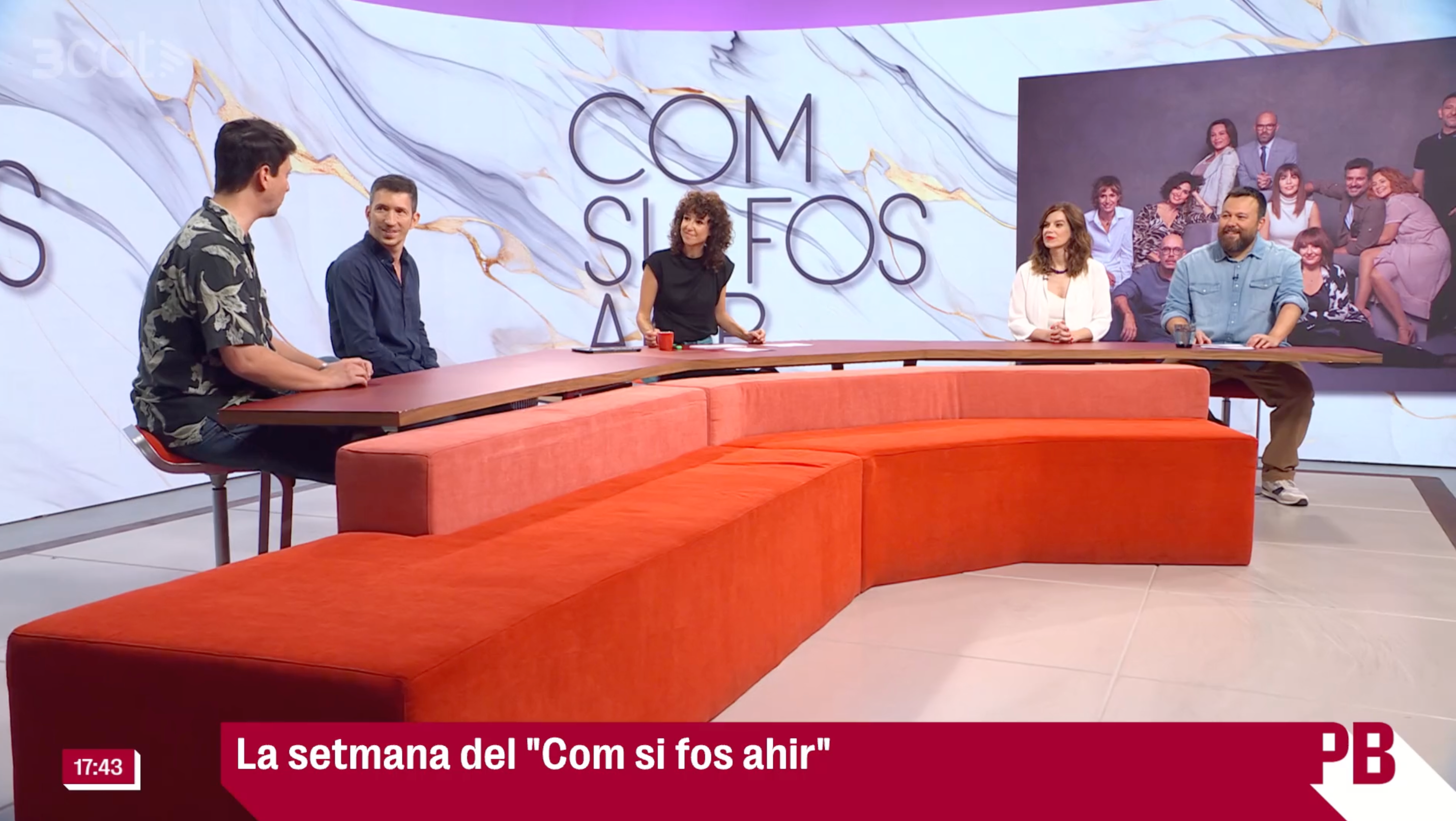 El actor Jordi Llovet, a la izquierda, entrevistado en el programa 'Planta Baja', de TV3, sobre su personaje de Lluc a 'Cómo si fuera ayer'