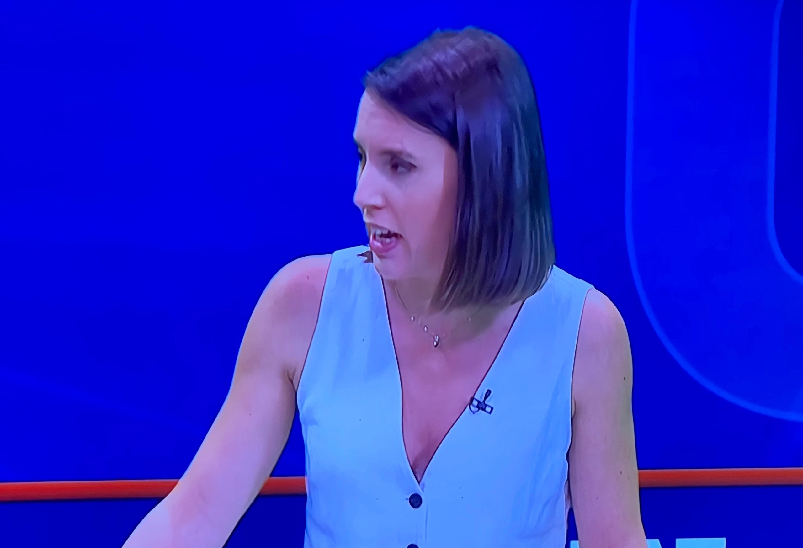 Irene Montero, en un moment del debat