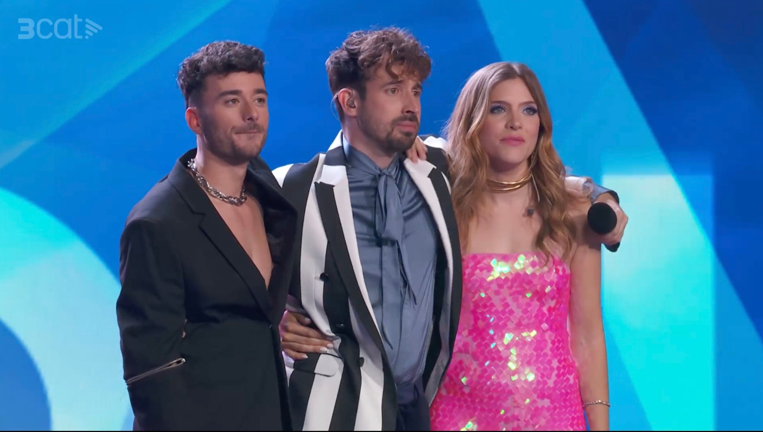 Els tres finalistes de la tercera edició d'Eufòria, de TV3: Lluís, Julien i Maria