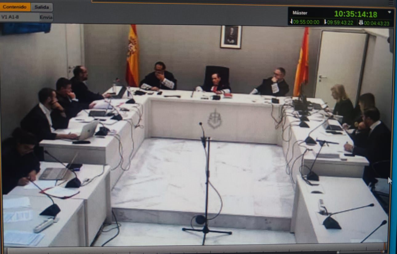 Una imatge de la vista de previ pronunciament d'aquest matí per la causa Judes