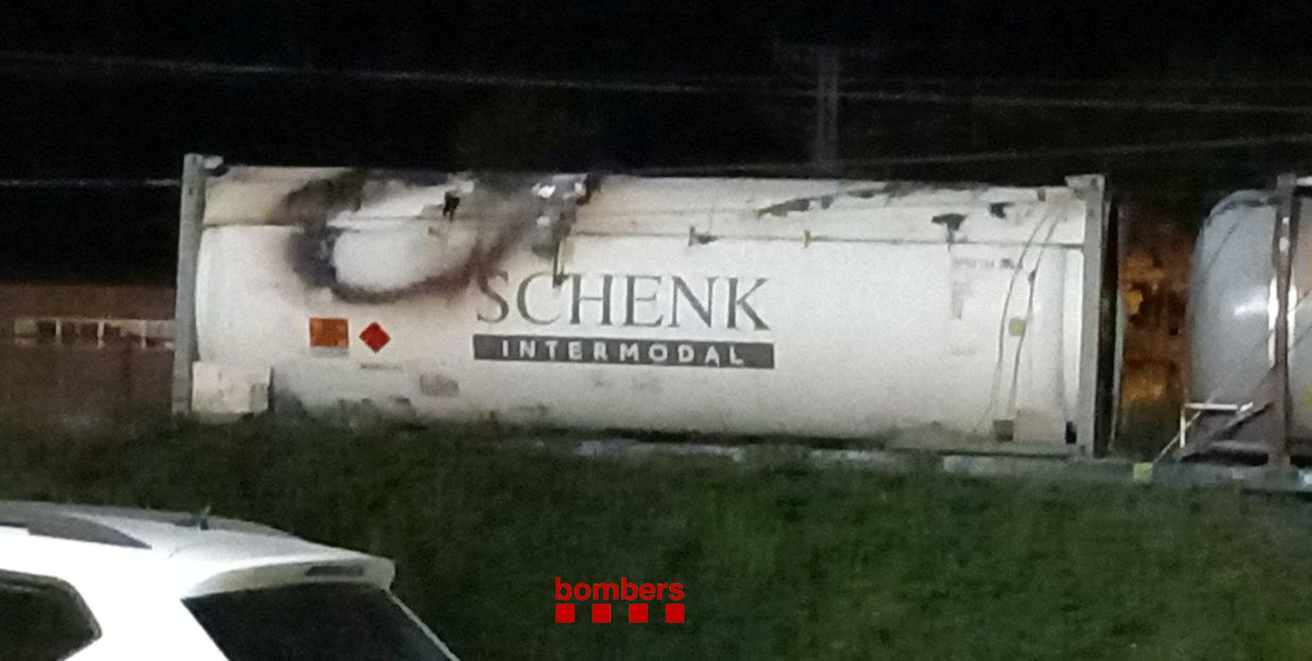 El tren que transportava gas liquat i s'ha incendiat a Girona / ACN