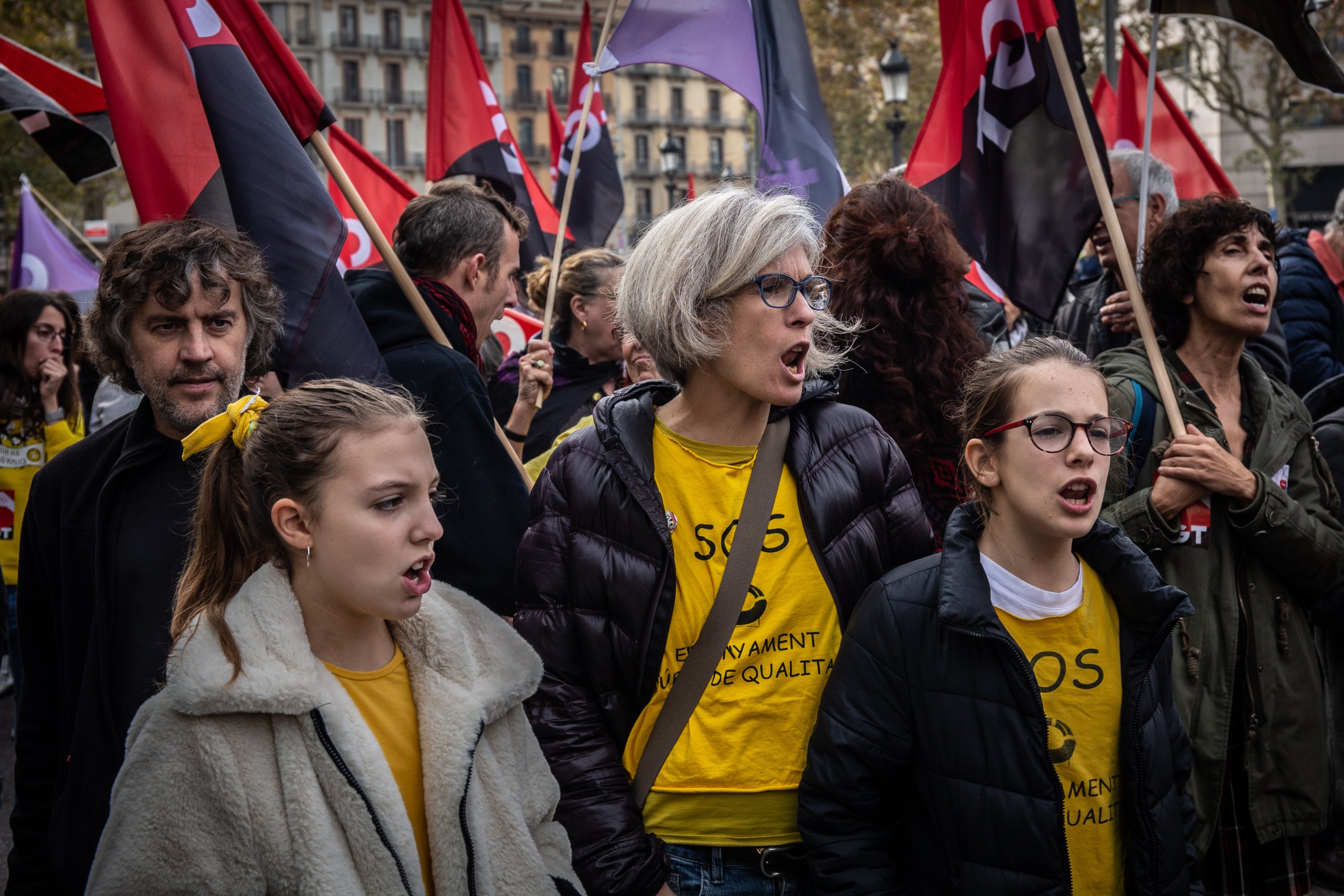 Imatge d'arxiu d'una manifestació de sindicats de docents / EP