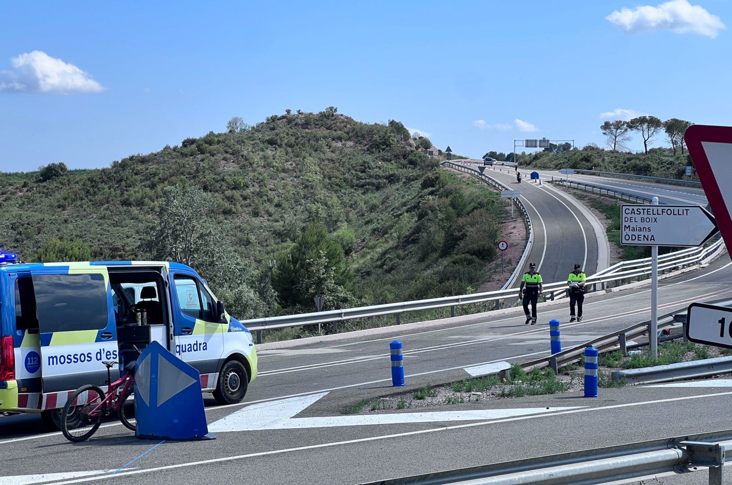 Imatge del Mossos d'Esquadra a la C-37 / ACN