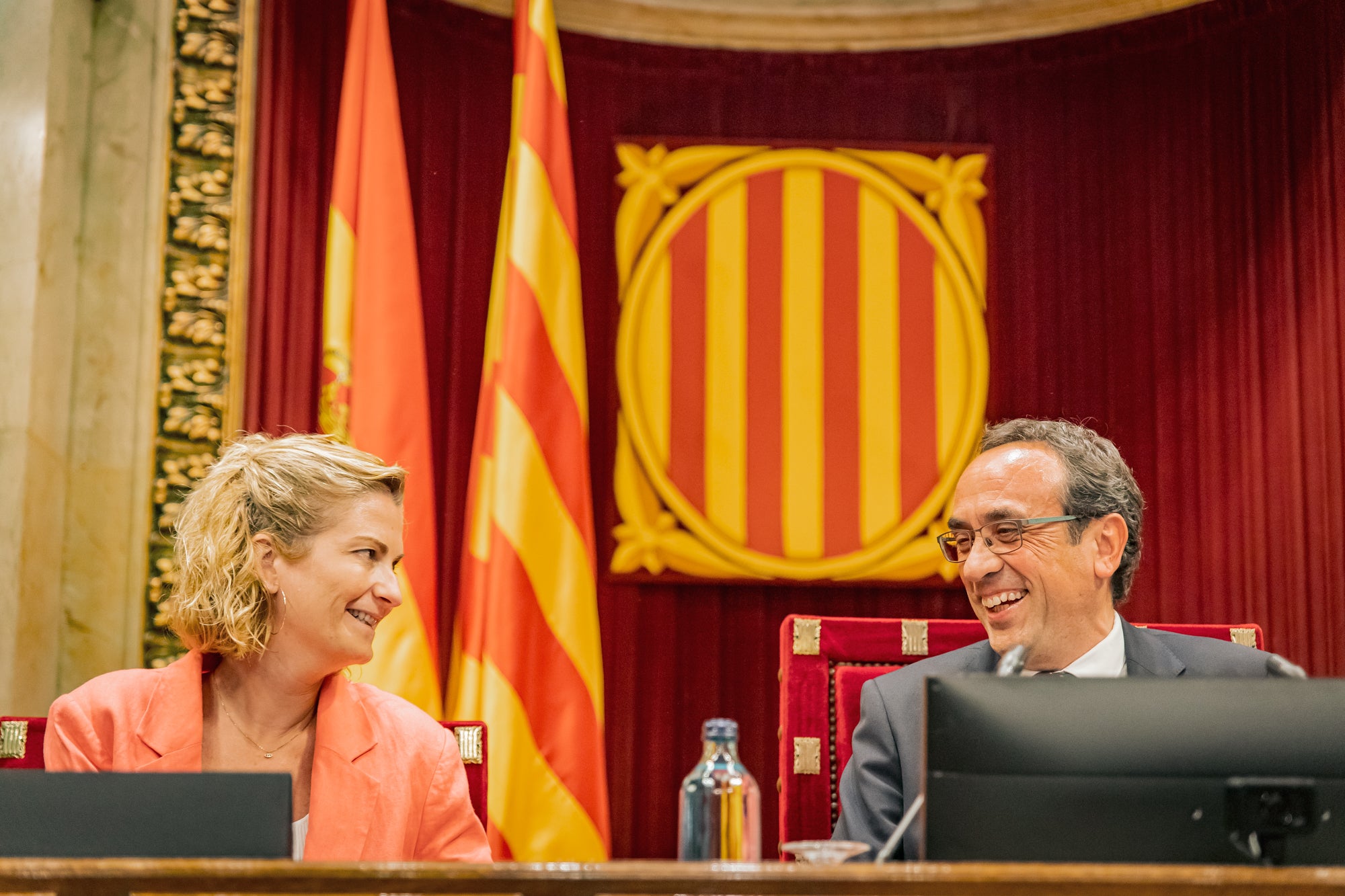 Josep Rull i Raquel Sans, dos independentistes a la Mesa del Parlament/Parlament