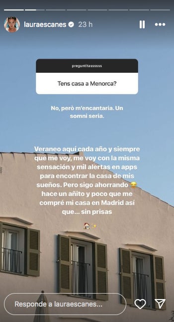 La influencer reconoce que le encantaría tener casa en Menorca - Instagram