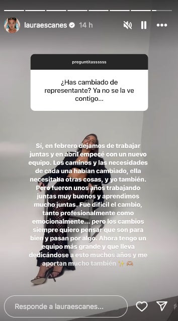 Laura Escanes habla del despido de la representante - Instagram