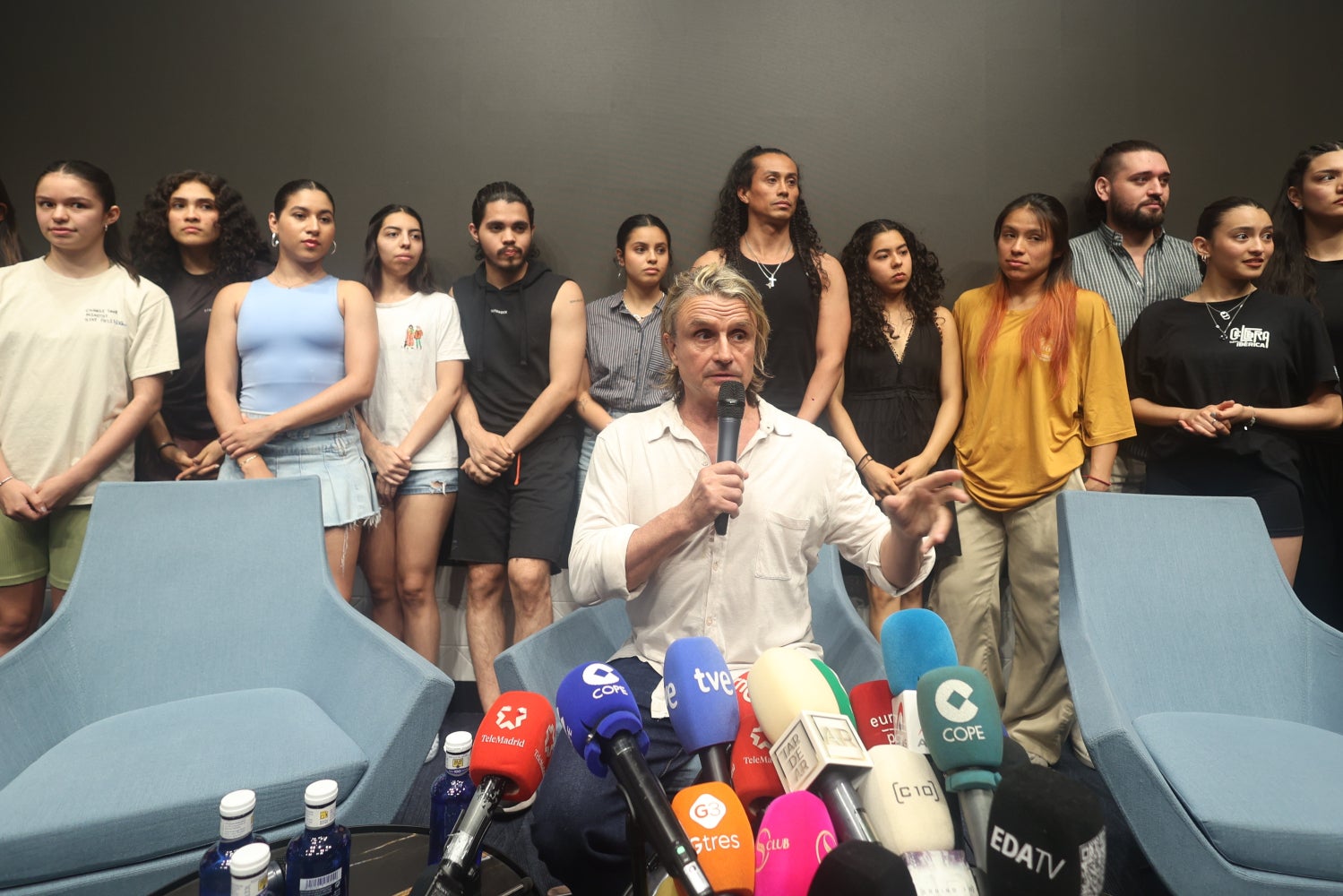 Nacho Cano es defensa en una roda de premsa - Europa Press