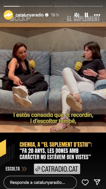 Què ha explicat Chenoa en aquesta entrevista a Catalunya Ràdio? - Instagram