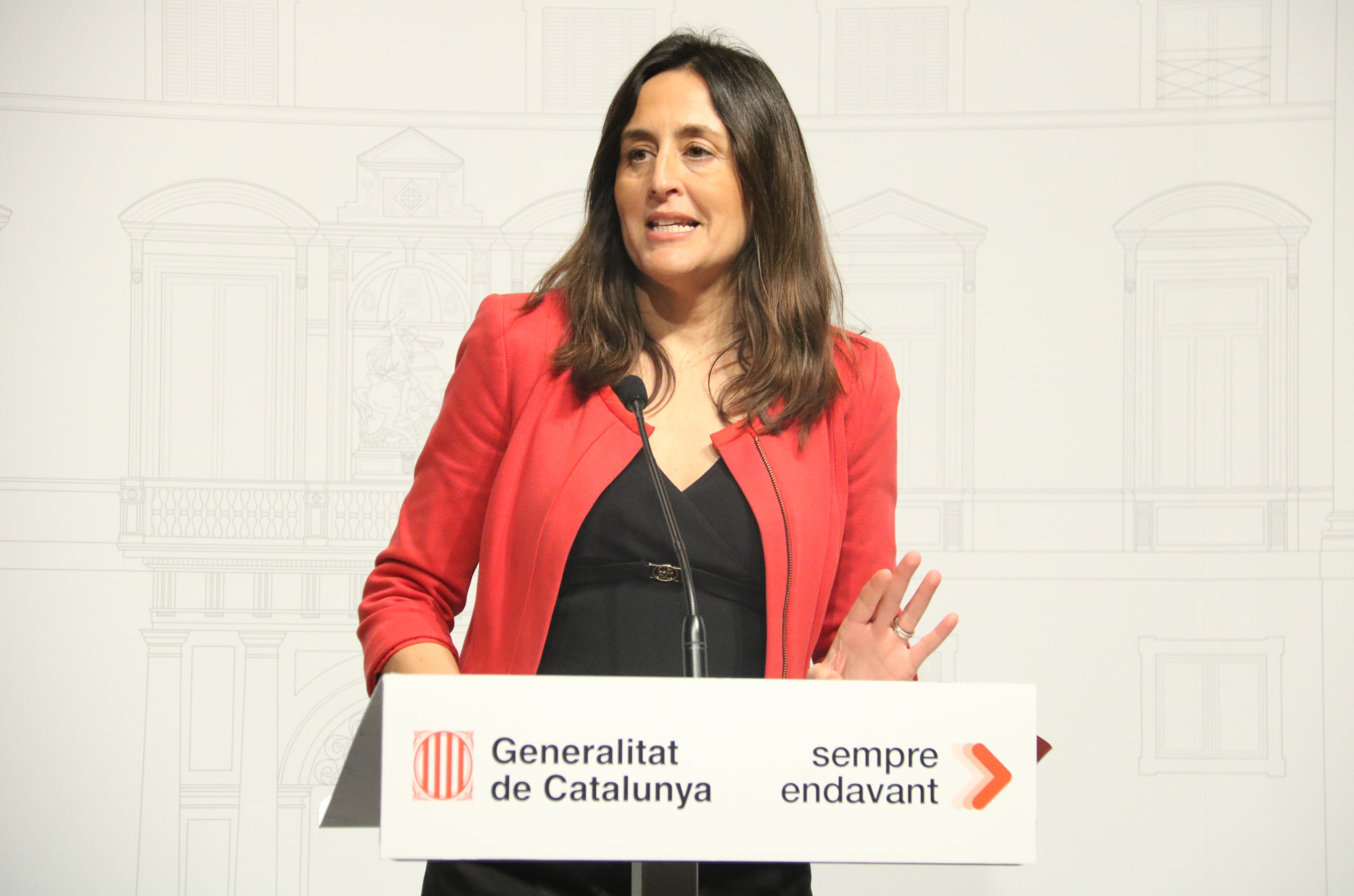 Imatge d'arxiu de la diputada del PSC i nova consellera d'Educació, Esther Niubó, durant una roda de premsa / ACN