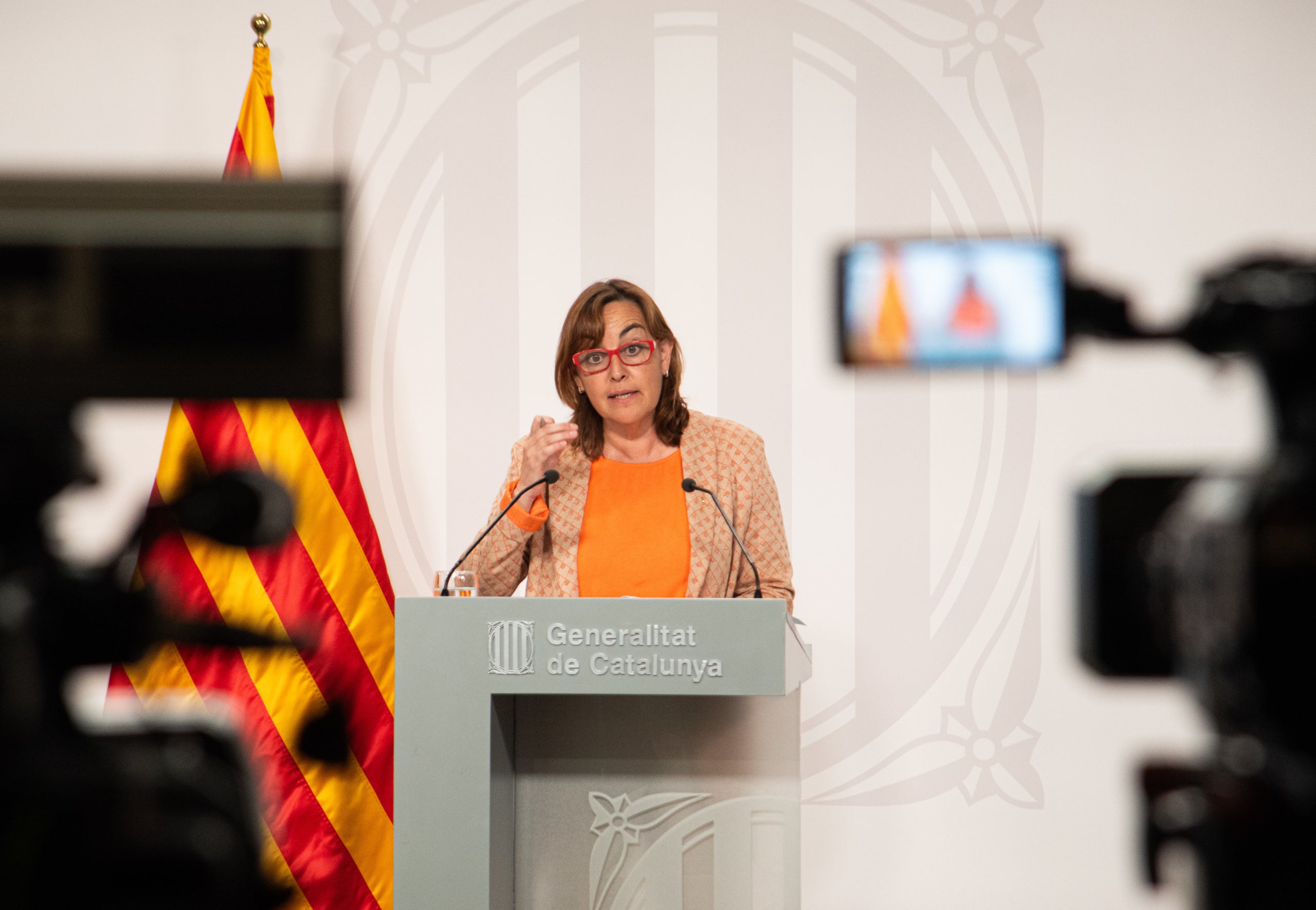 La consellera de Territori, Habitatge i Transició Ecològica i portaveu del Govern, Sílvia Paneque, durant la roda de premsa posterior al primer Consell Executiu de Salvador Illa / Europa Press