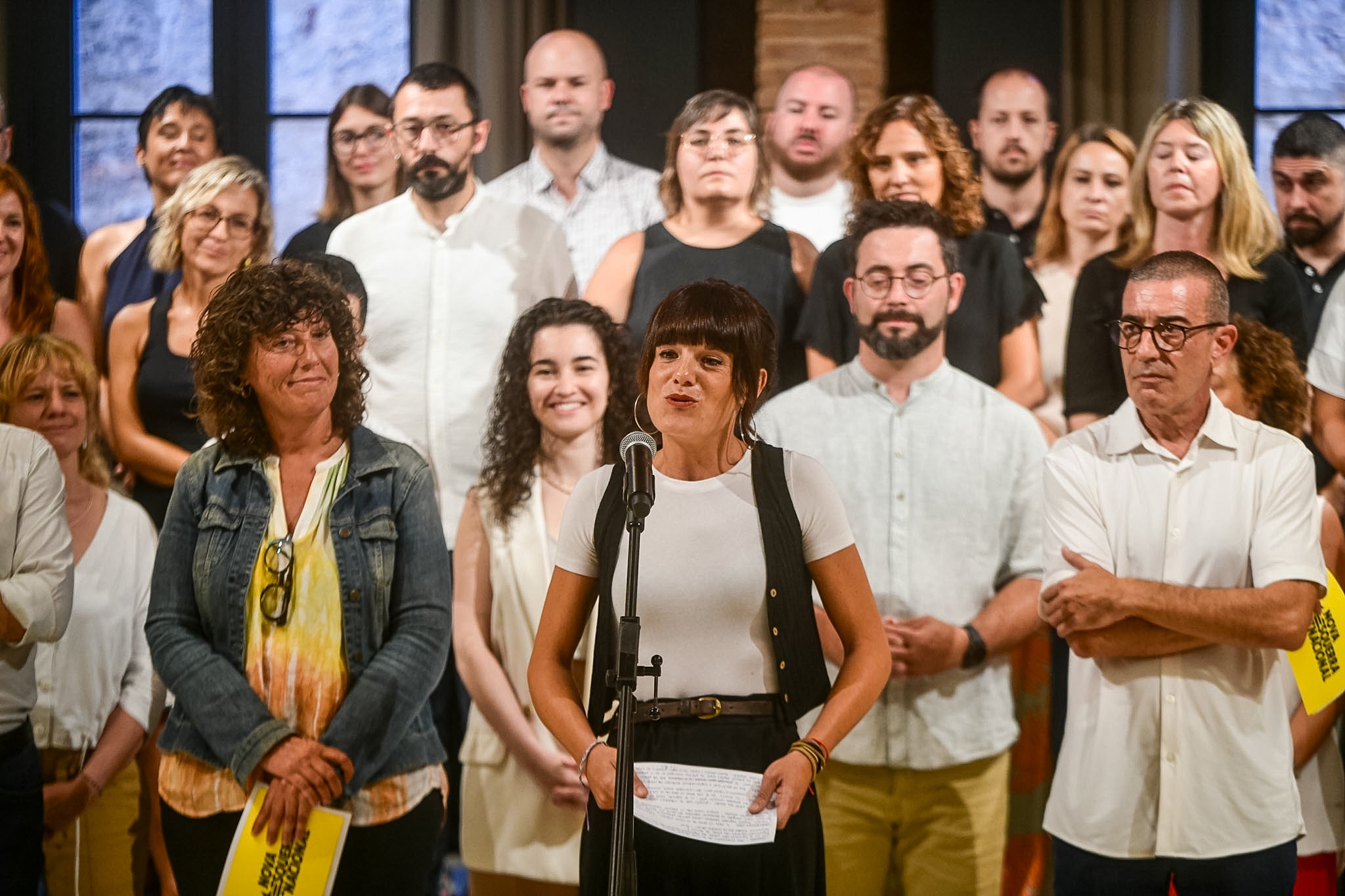 Alba Camps, en la presentació de NEN, la candidatura alternativa a Junqueras/NEN