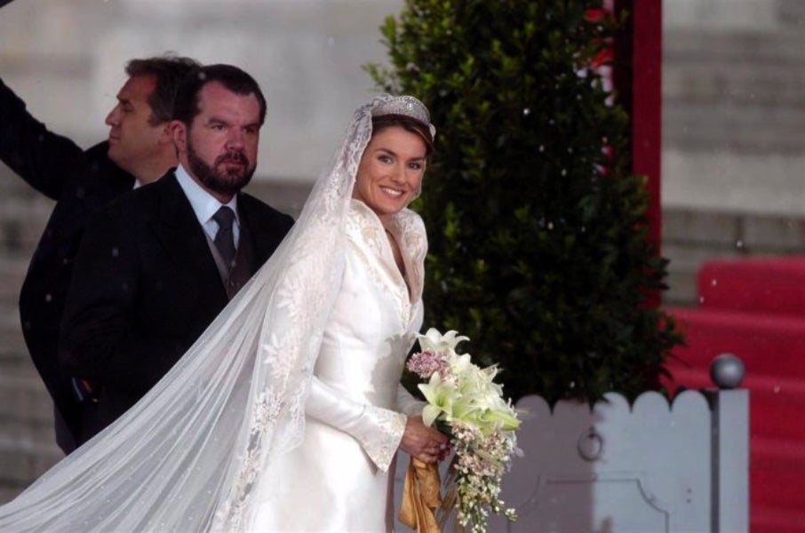 Letícia i el seu pare, el dia de la boda amb Felip - Europa Press
