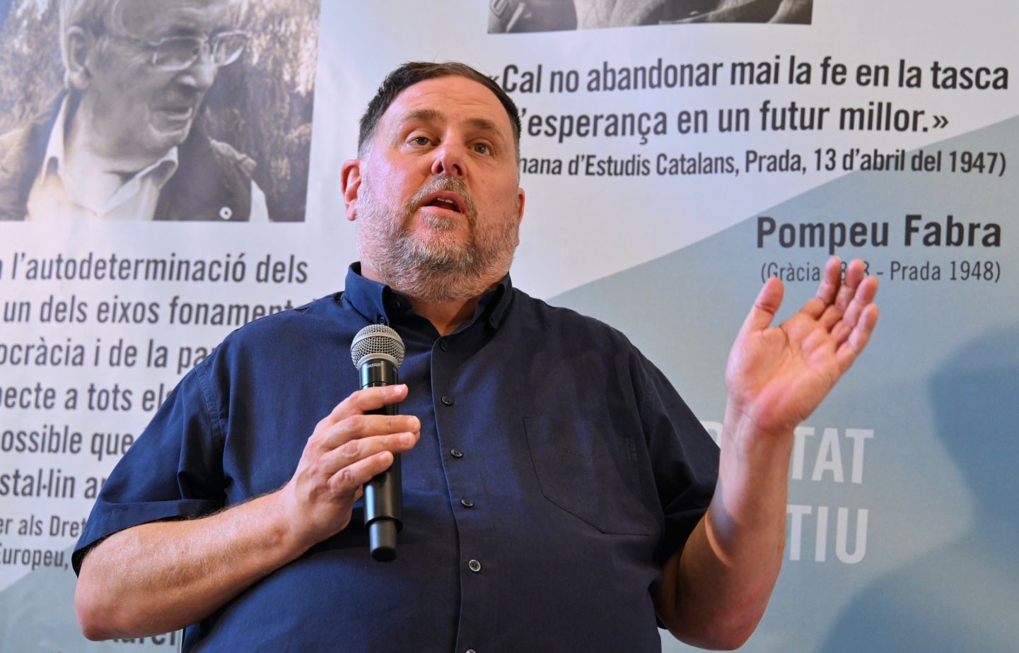 Oriol Junqueras, en la seva classe a la darrera edició de l'UCE/Josep Maria Muntaner-UCE