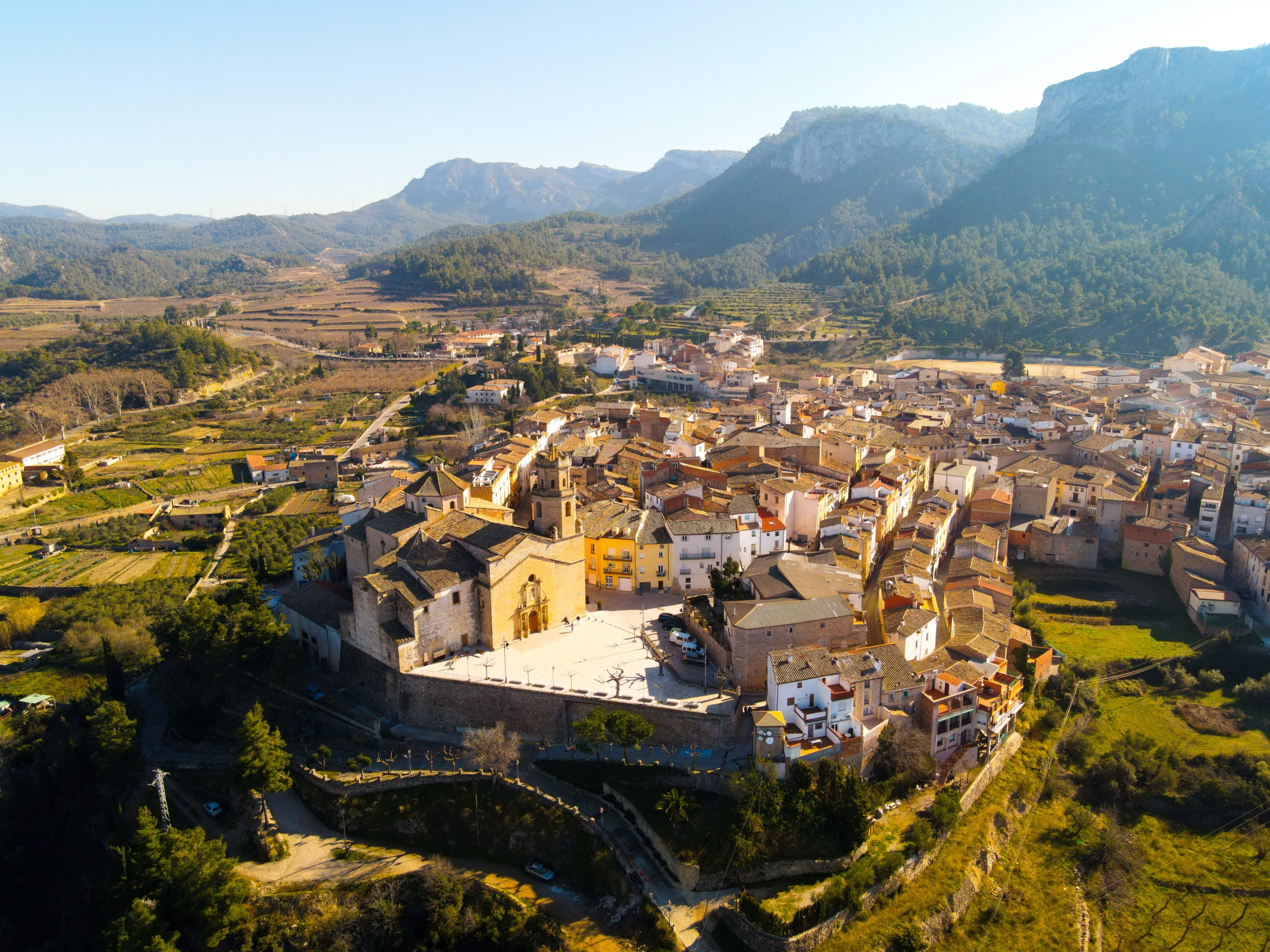 Imatge de Tivissa, a la Ribera d'Ebre, des de l'aire / Credit Commons