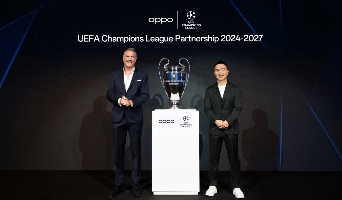 Moment de la signatura de l'aliança entre OPPO i la UEFA | Foto de OPP