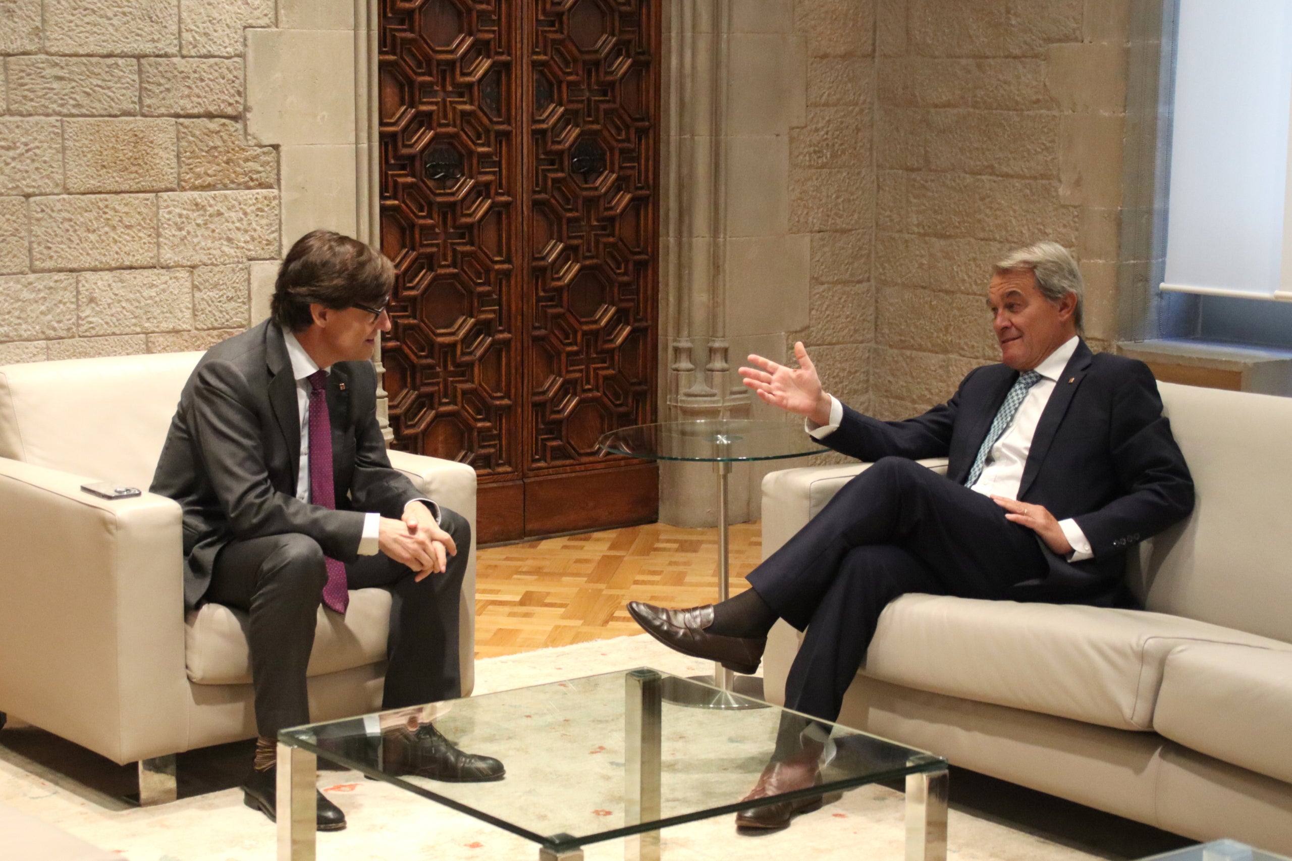 El presidente de la Generalitat, Salvador Isla, se reúne con el expresidente Artur Mas / ACN (Mariona Puig)
