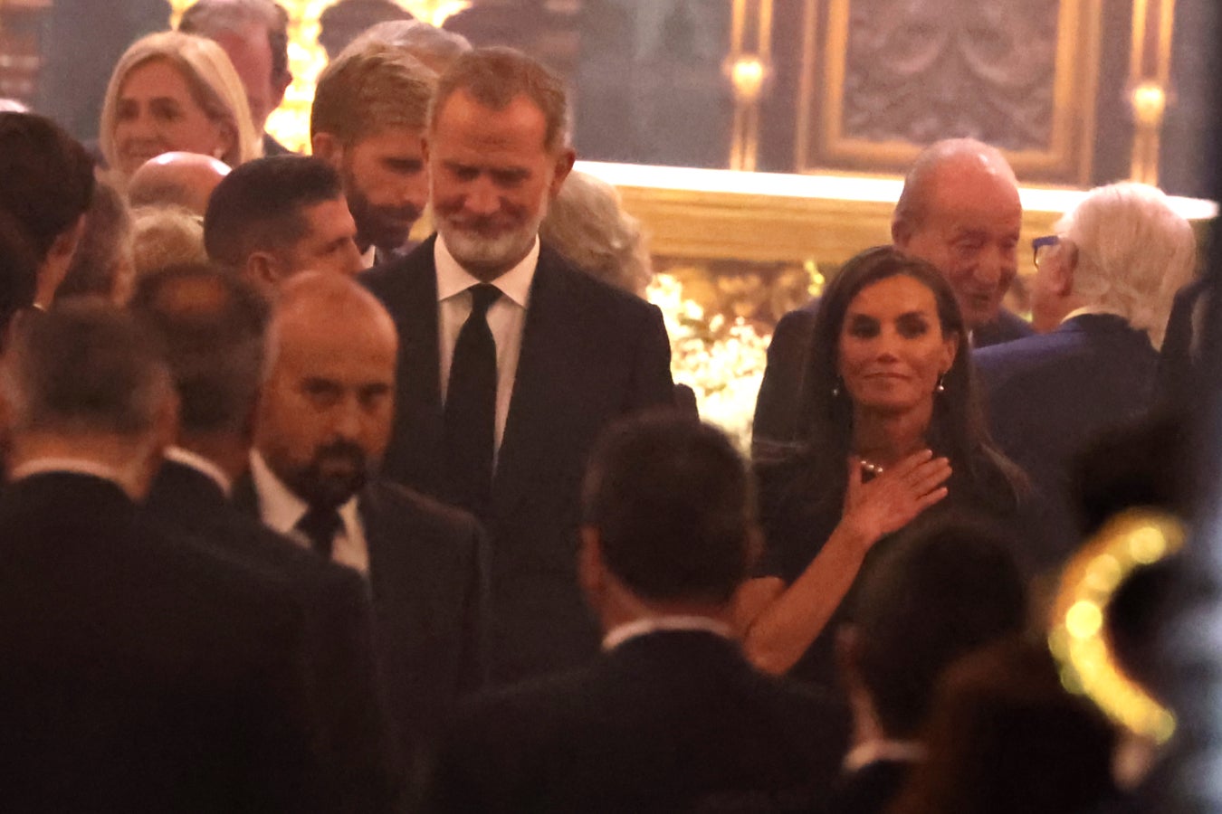 Captan una imagen de Felip y Letícia con Joan Carles y Cristina - Europa Press