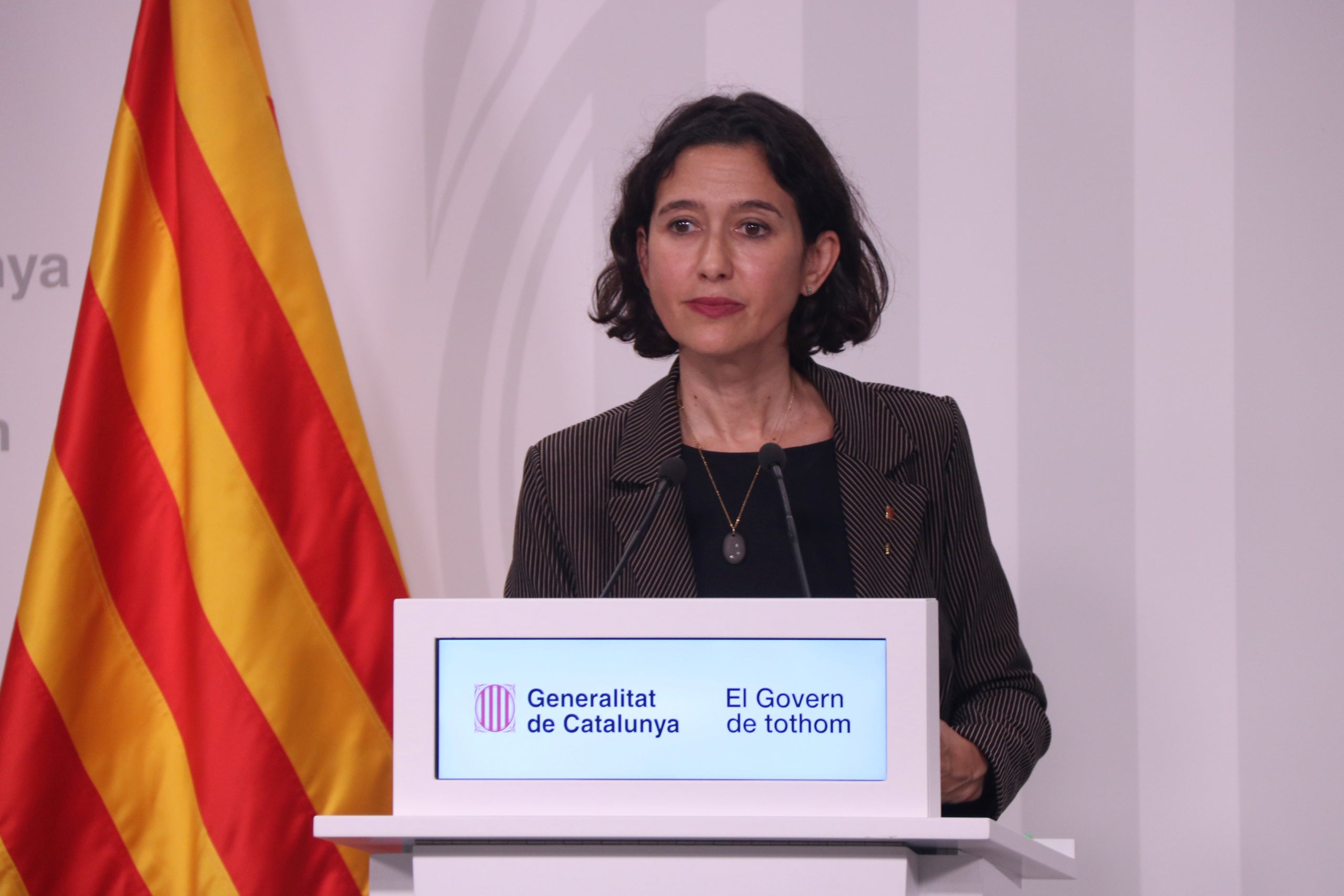 La consellera d'Interior, Núria Parlon, durant una roda de premsa | Maria Asmarat (ACN)