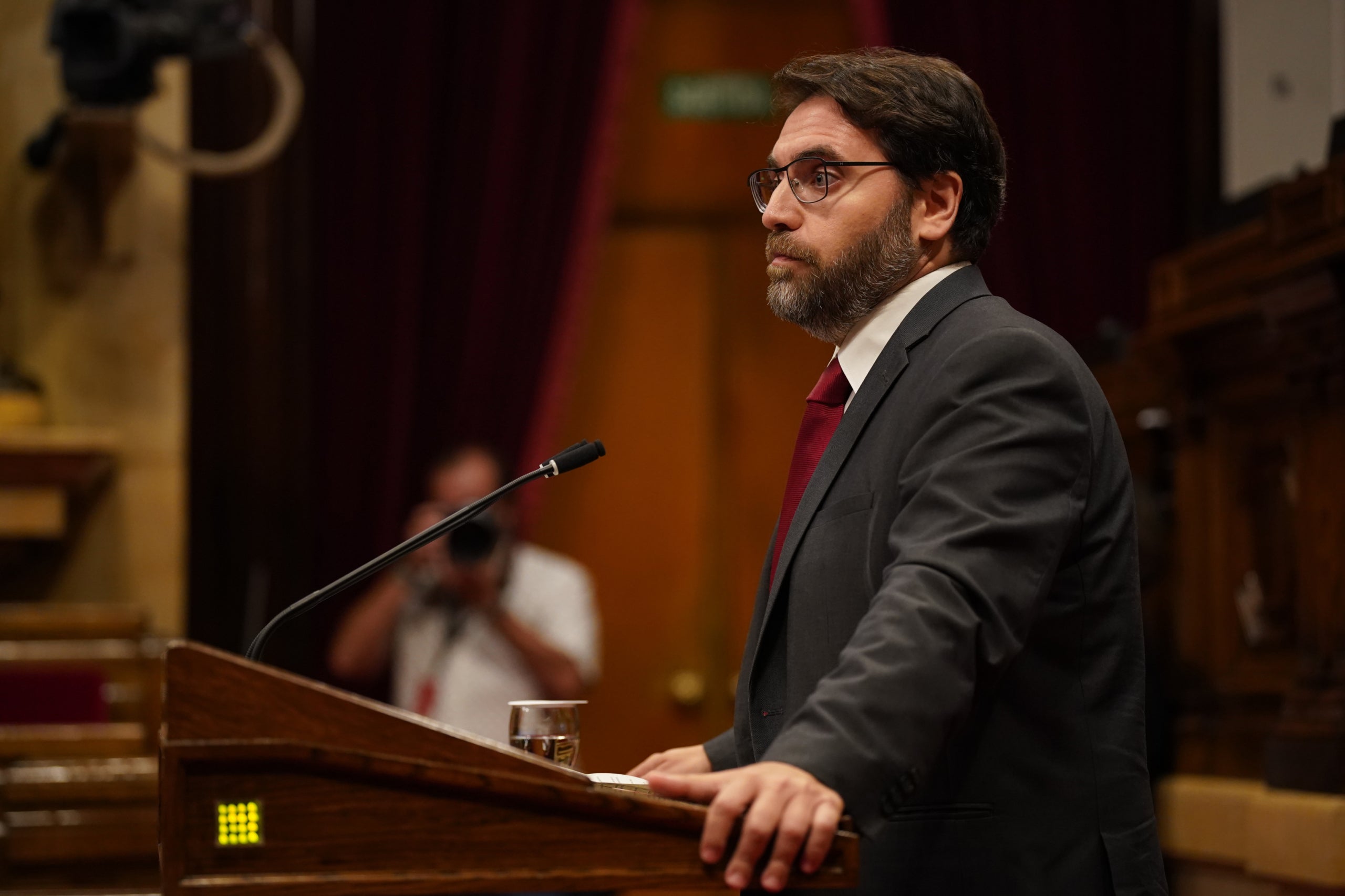 Ferran Pedret, en un moment de la seva intervenció en el debat de política general/ACN-Joan Mateu