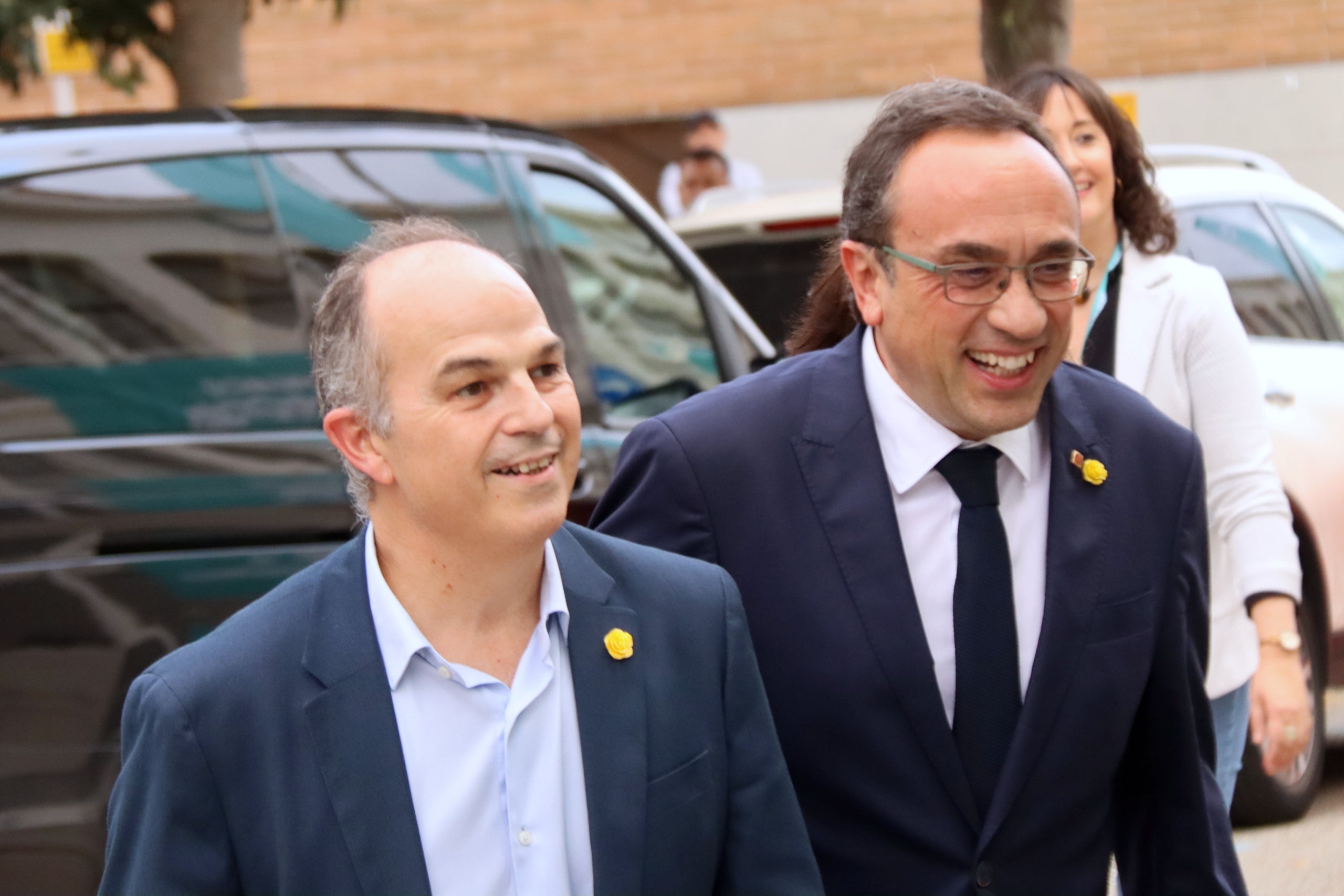 Jordi Turull i Josep Rull, a l'entrada del Congrés/ACN