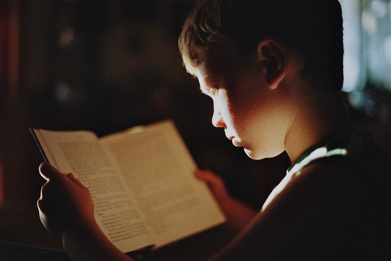 Un noi llegint un llibre en una imatge de recurs / Pixabay