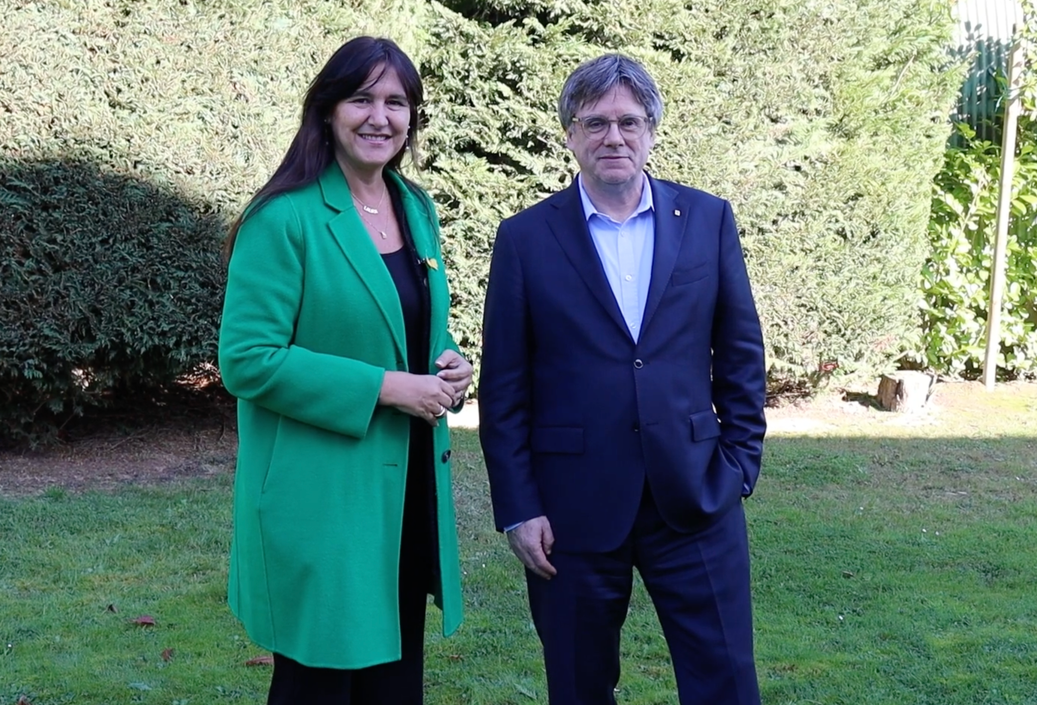Carles Puigdemont i Laura Borràs aquests dimecres a Waterloo