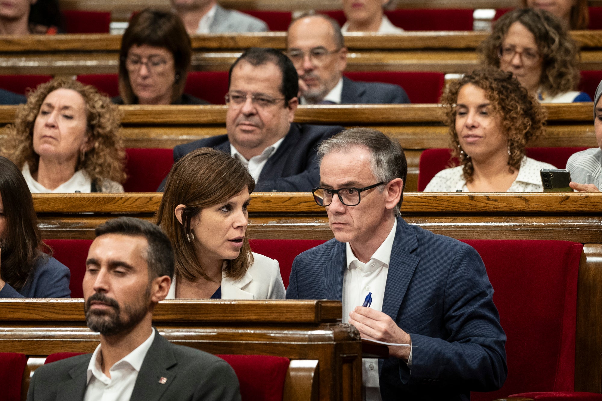 Marta Vilalta i Josep Maria Jové al debat de política general al Parlament de Catalunya / Mireia Comas