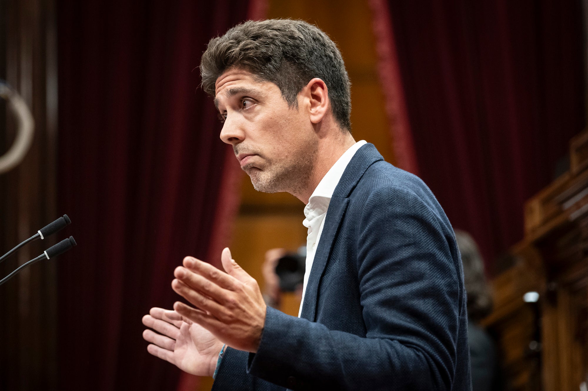 David Cid, portaveu dels comuns al debat de política general al Parlament de Catalunya, 09-10-2024 / Mireia Comas