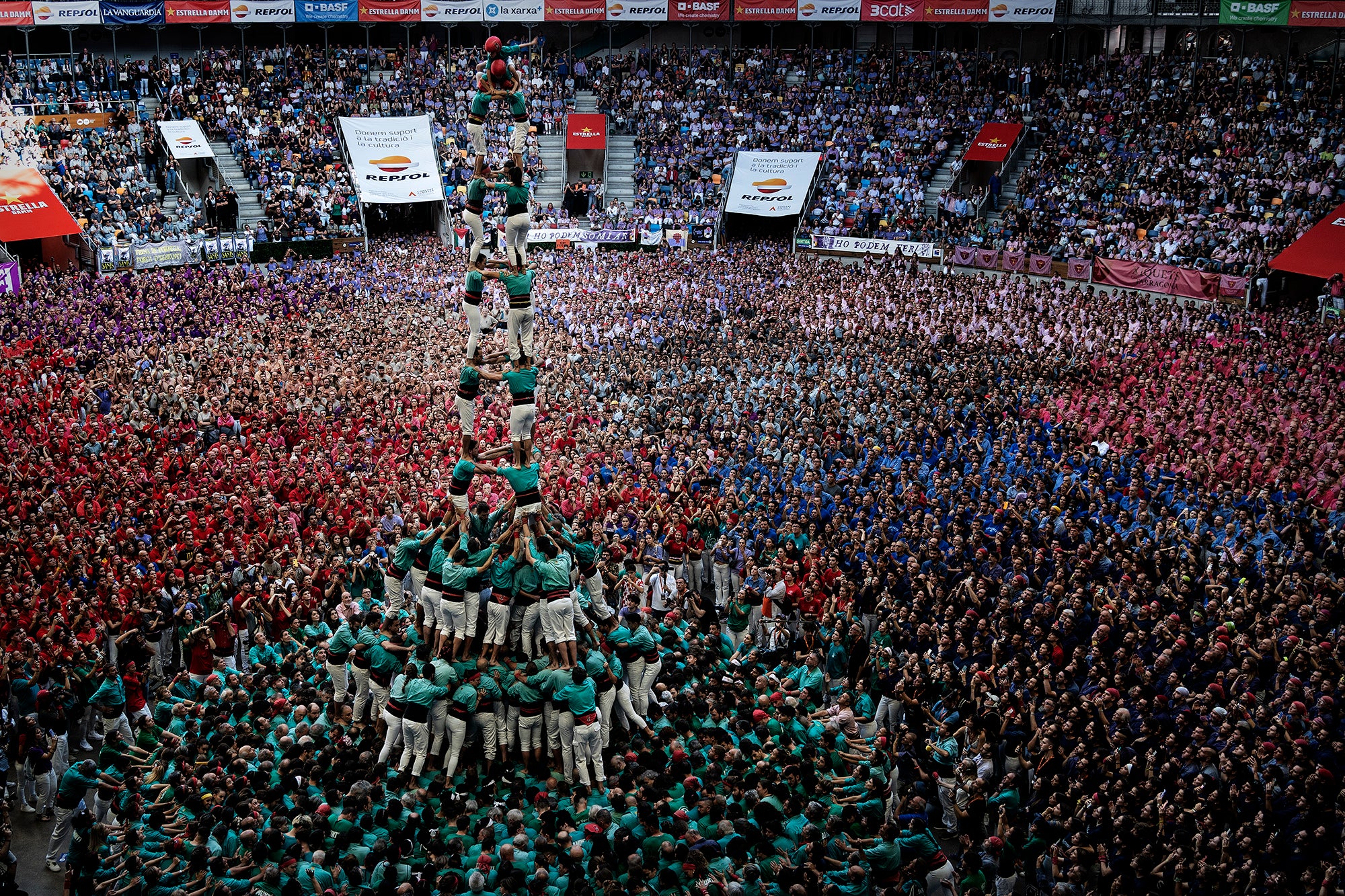El 3d10fm descarregat pels Castellers de Vilafranca al Concurs de Castells de Tarragona / Mireia Comas