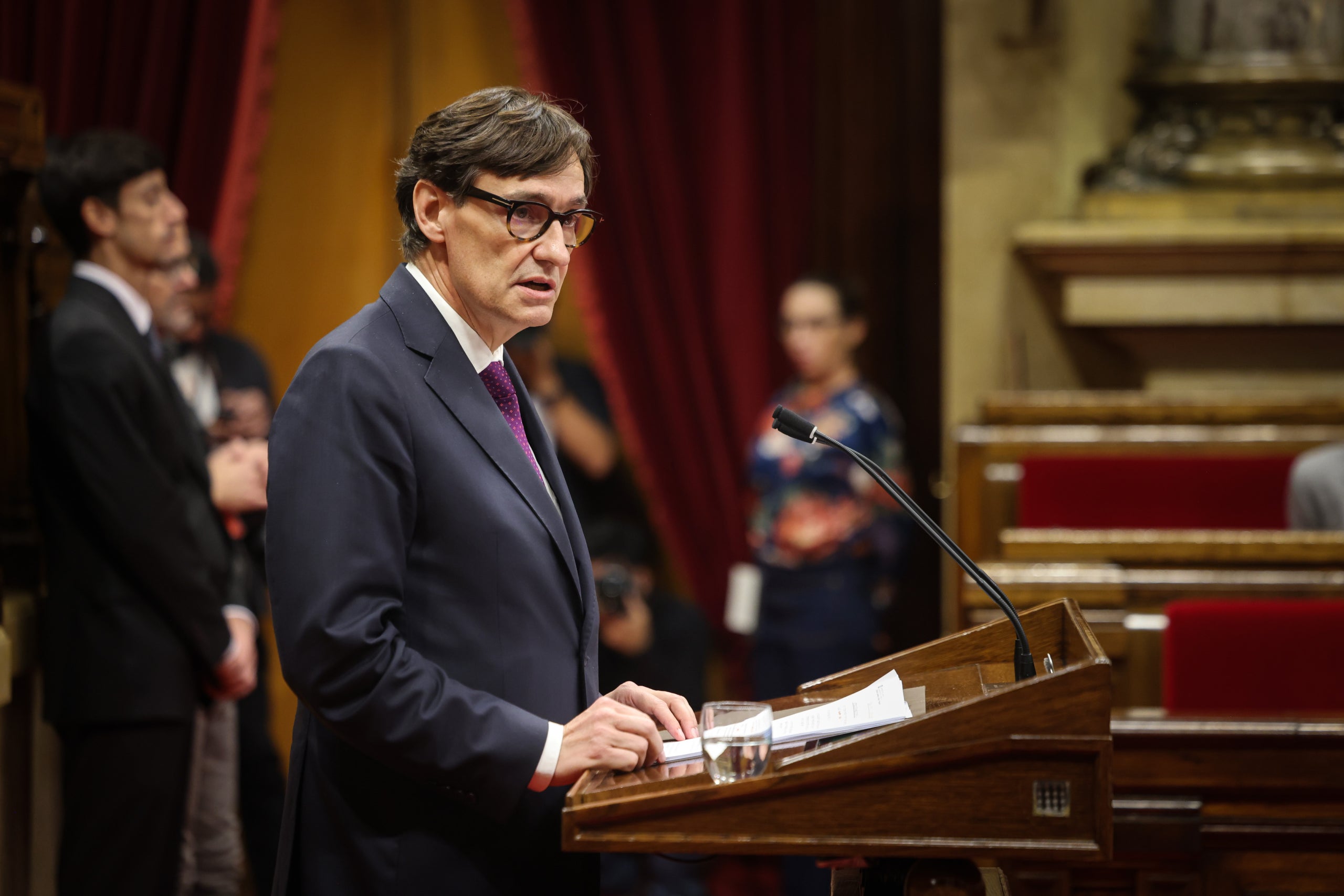 El president del Govern, Salvador Illa, durant el debat de política general / Jordi Borràs / ACN

