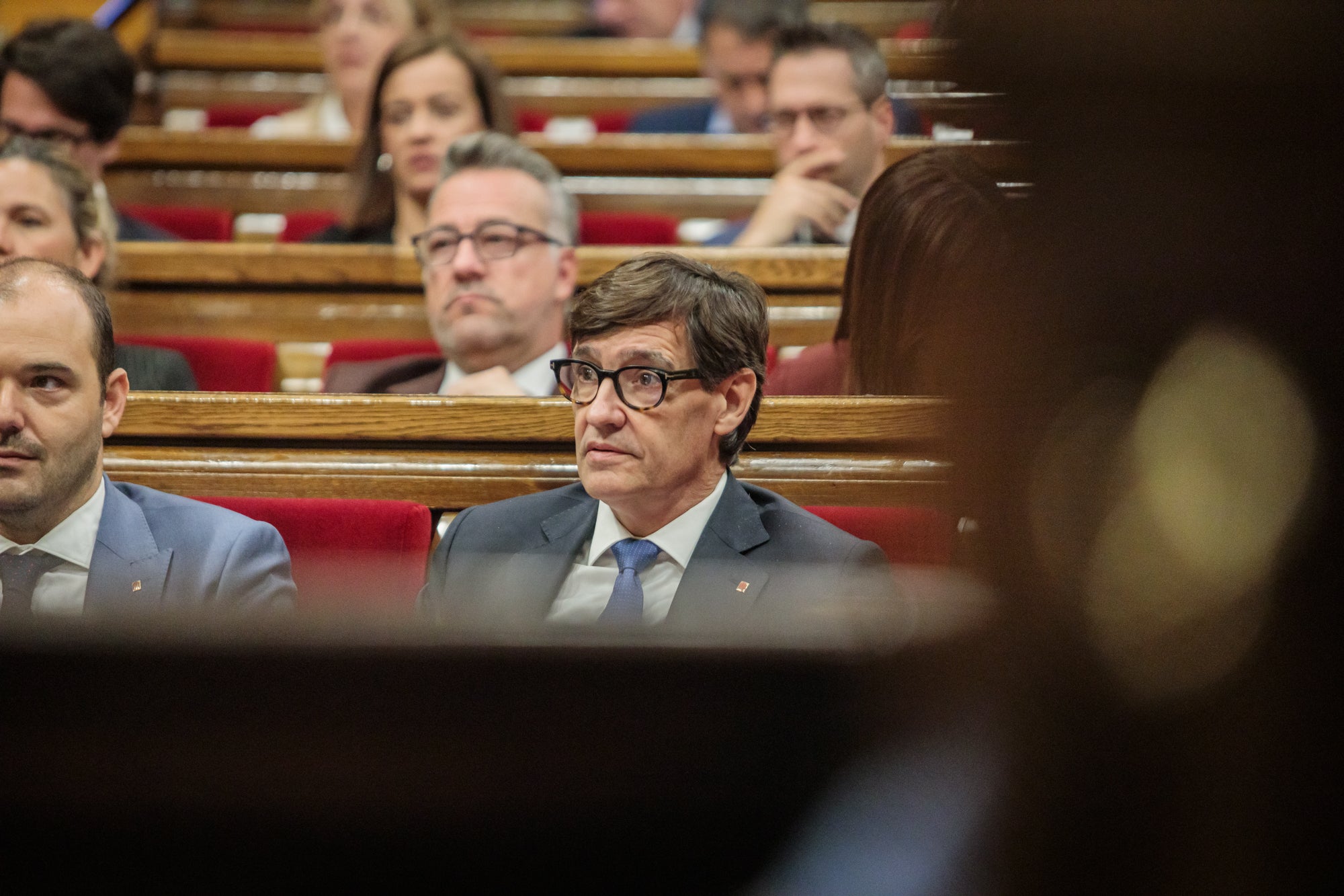 Salvador Illa, en un moment de la segona sessió del debat de política general/Parlament