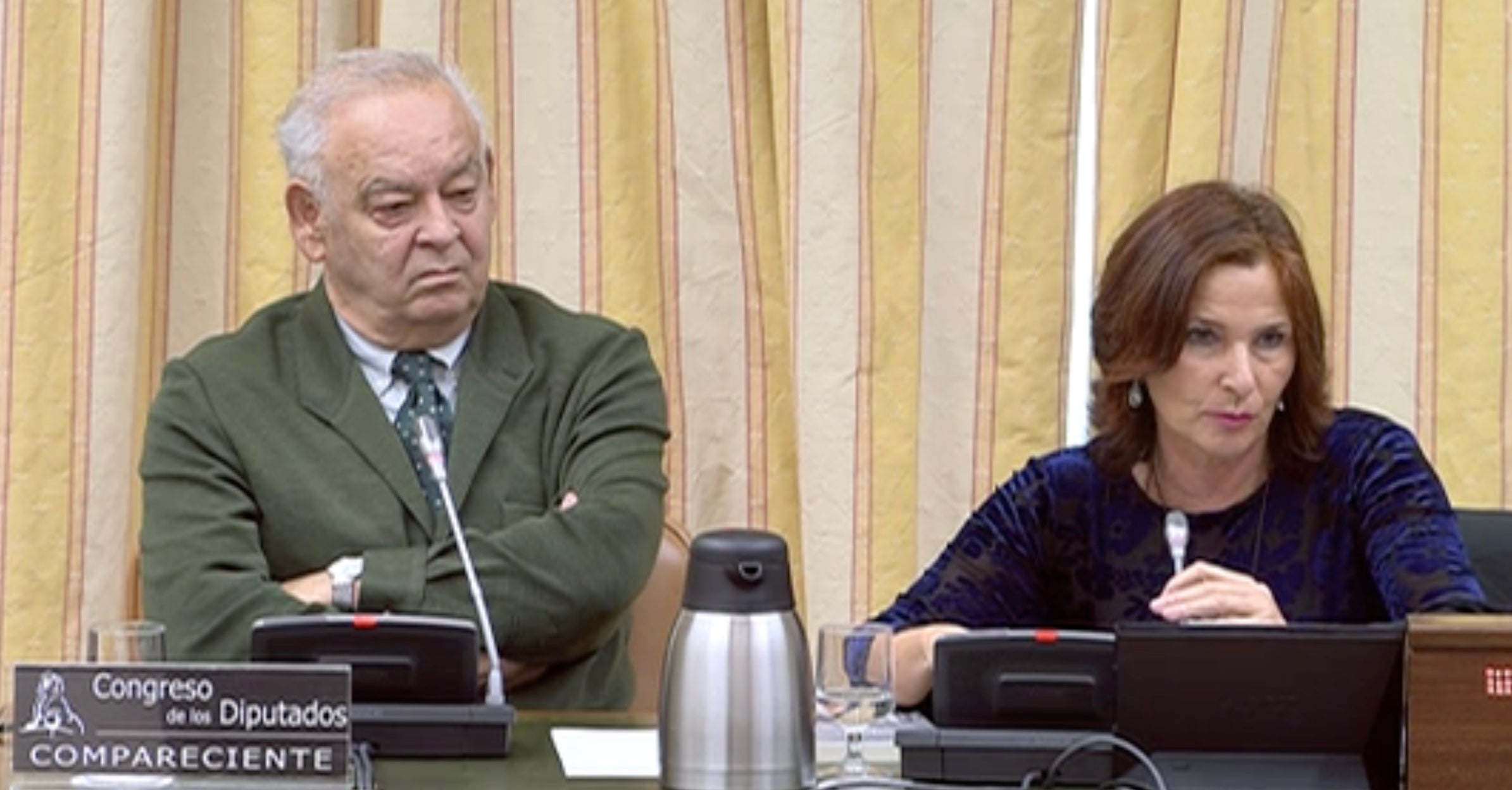 Eugenio Pino, en el moment de la seva compareixença a la Comissió d'Investigació de l'Operació Catalunya