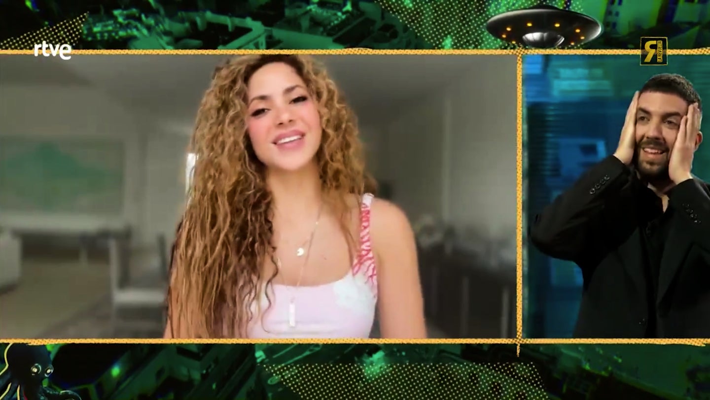 Shakira envia un vídeo molt sorprenent a David Broncano - TVE
