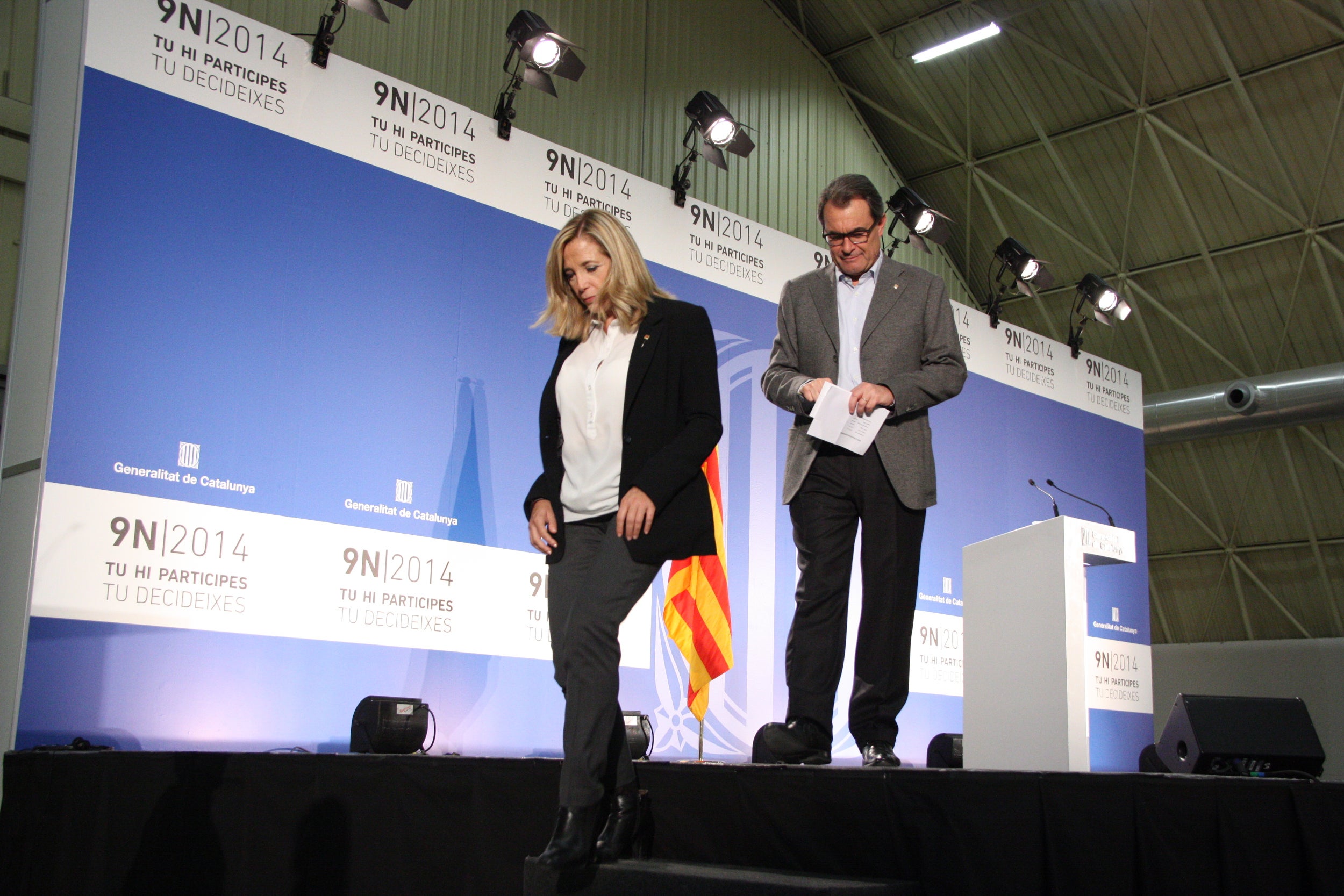 Joana Ortega i Artur Mas, la nit del 9-N/ACN