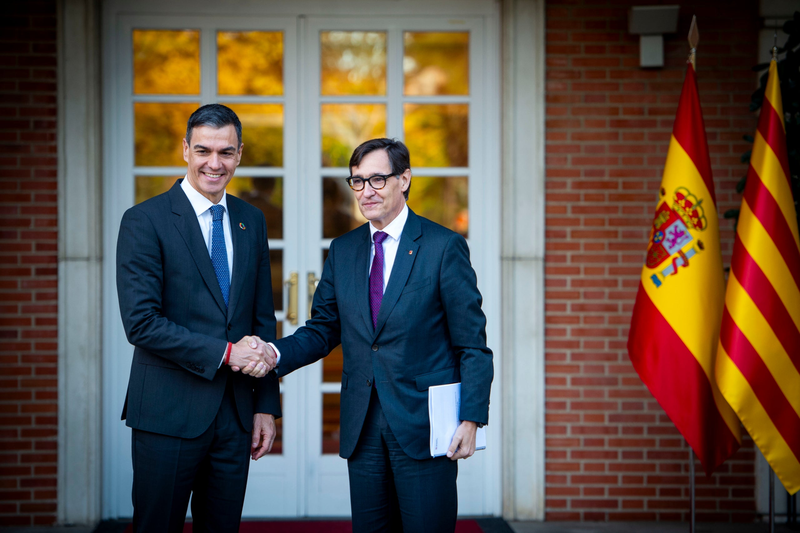 El president espanyol, Pedro Sánchez, es reuneix a la Moncloa amb el president de la Generalitat, Salvador Illa / ACN