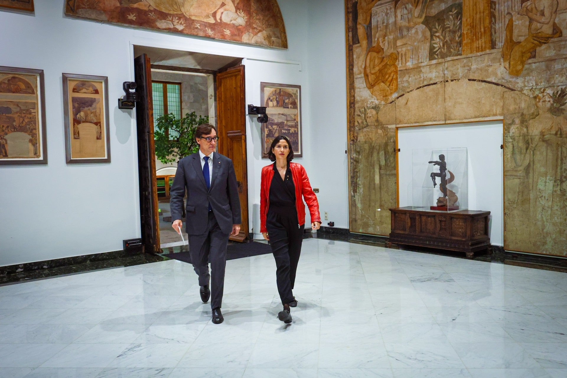 El president de la Generalitat Salvador Illa i la consellera d'Interior Núria Parlon / ACN-Jordi Bedmar