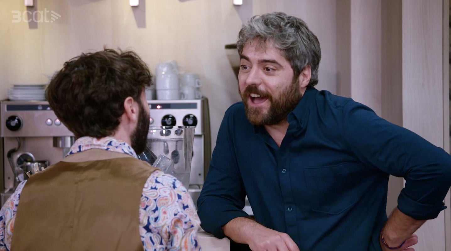 Biel Duran (Quique) amb Dafnis Balduz (Bolaños) a 'Com si fos ahir' / TV3