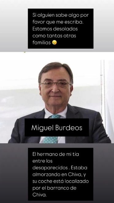 Carmen Alcayde pide ayuda para encontrar a su tío - Instagram