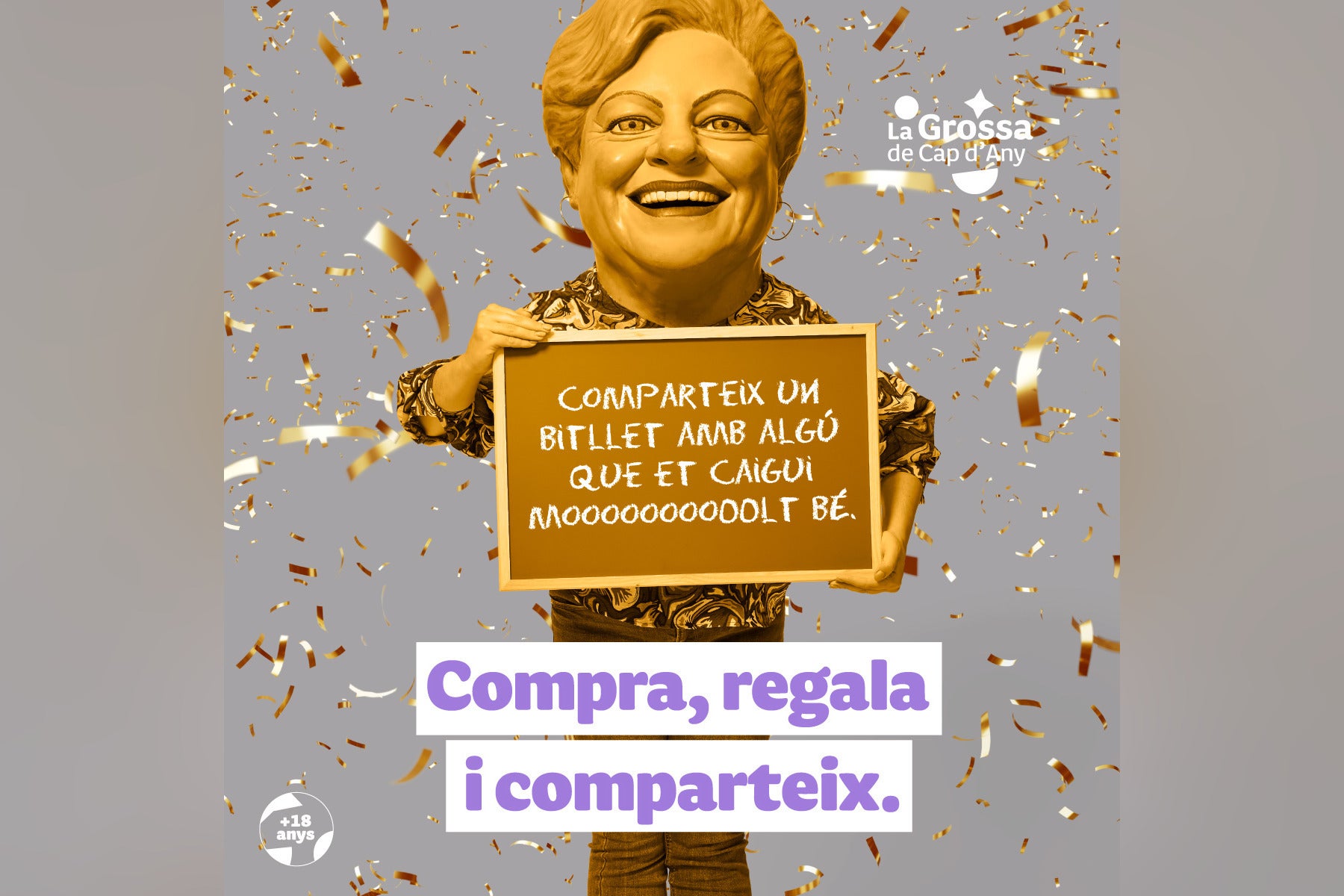 Cartell del sorteig del 2024 de la Grossa de Cap d'Any, la loteria de Nadal catalana, ideal per compartir