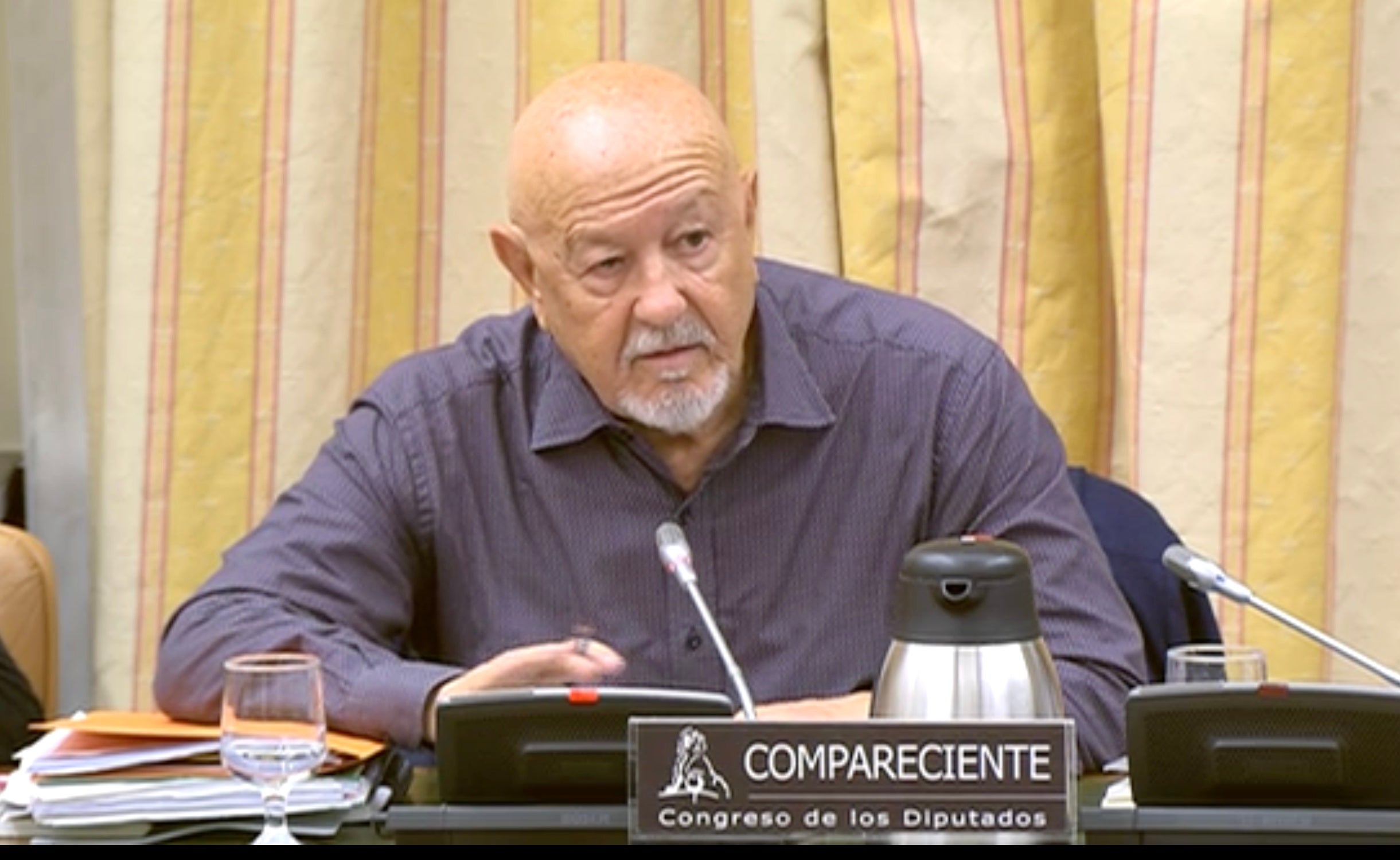 Marcelino Martín Blas en la seva compareixença d'aquest dimarts sense límit de temps/QS