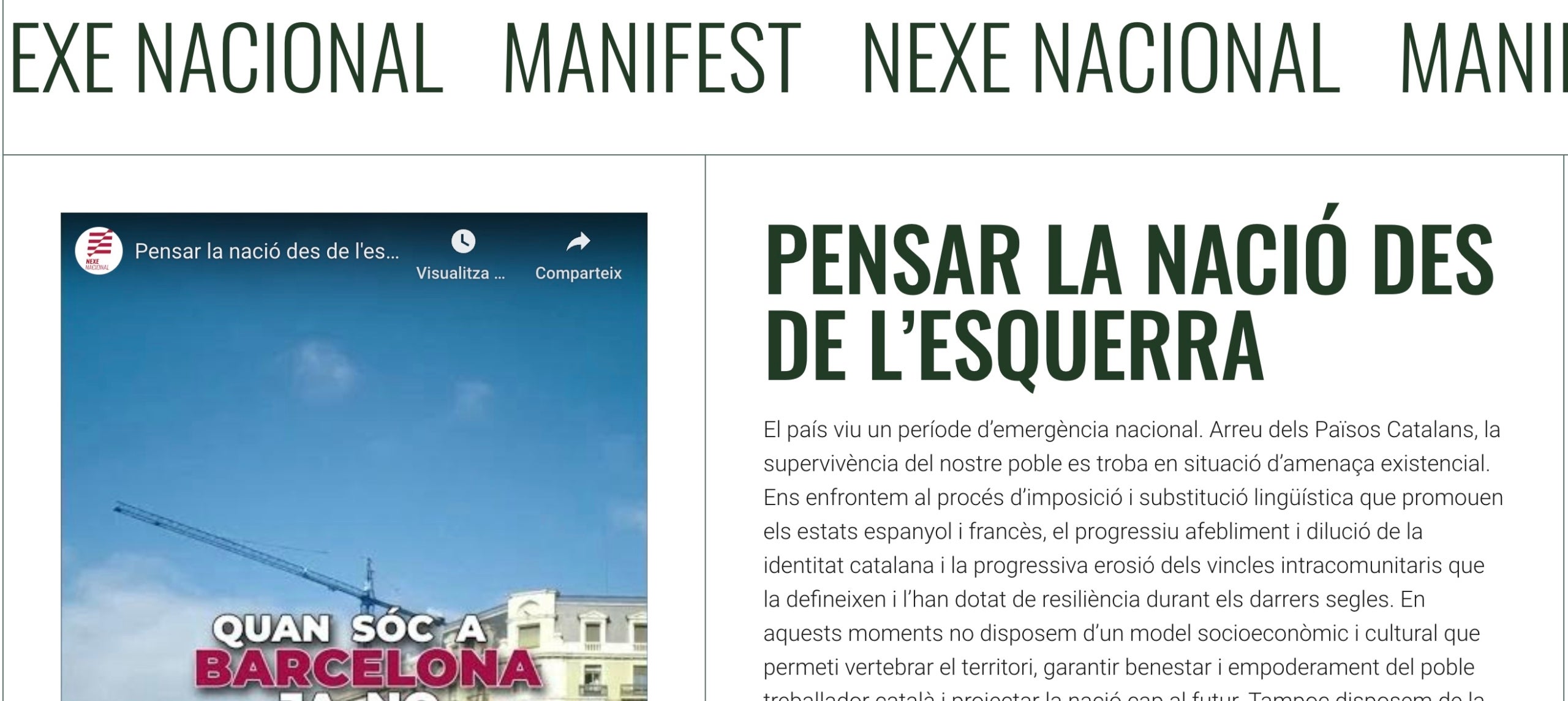 Una imatge del manifest que s'ha disfós a la xarxa aquest dilluns/NN