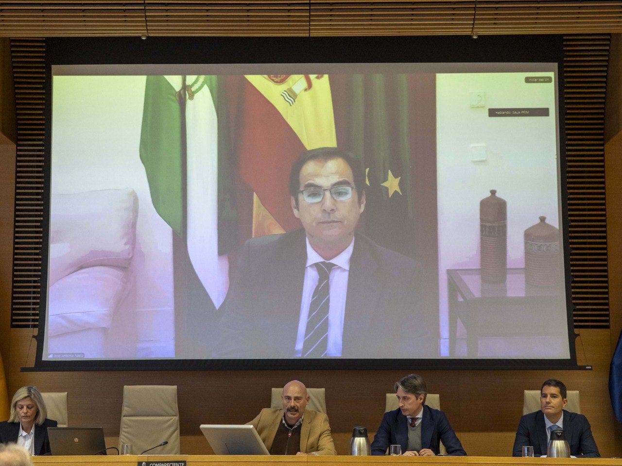 José Antonio Nieto, en la seva compareixença al Congrés/Congreso Pool