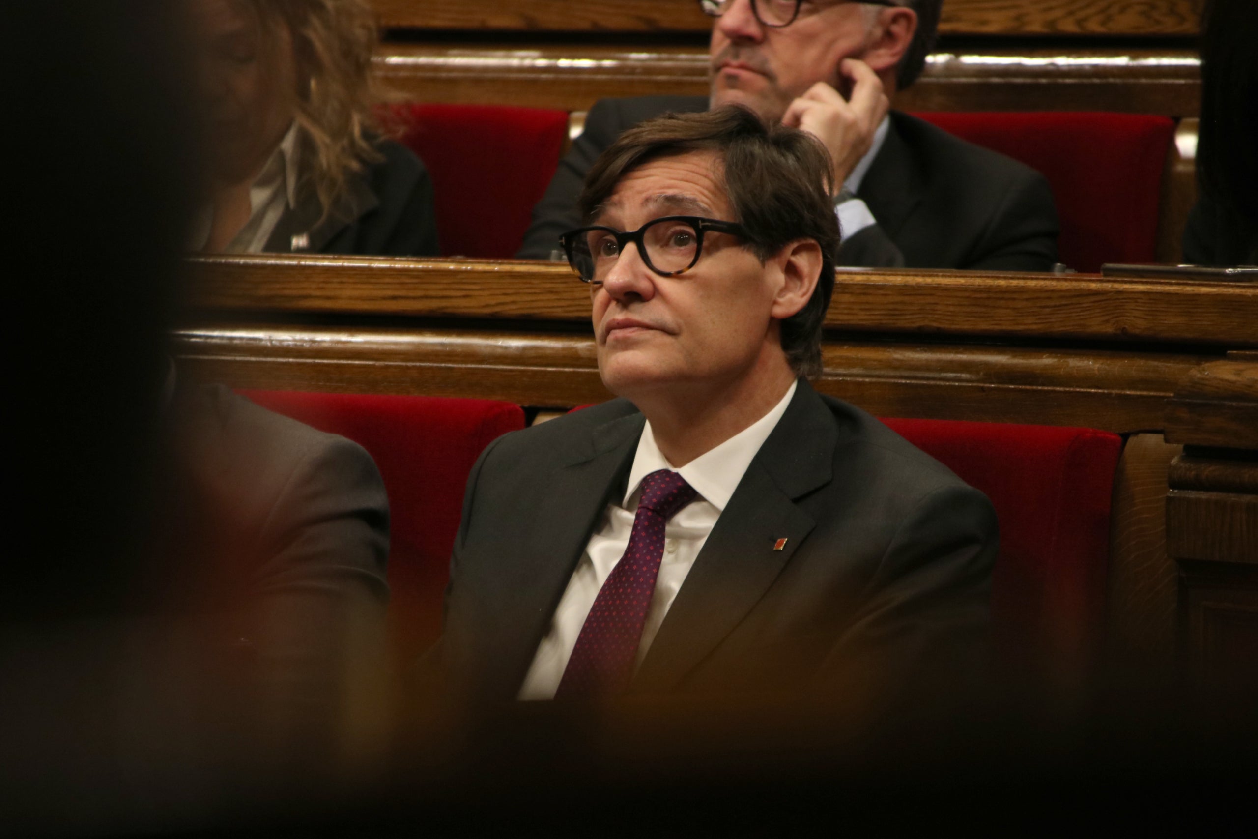 El president del Govern, Salvador Illa, durant un ple / Bernat Vilaró / ACN