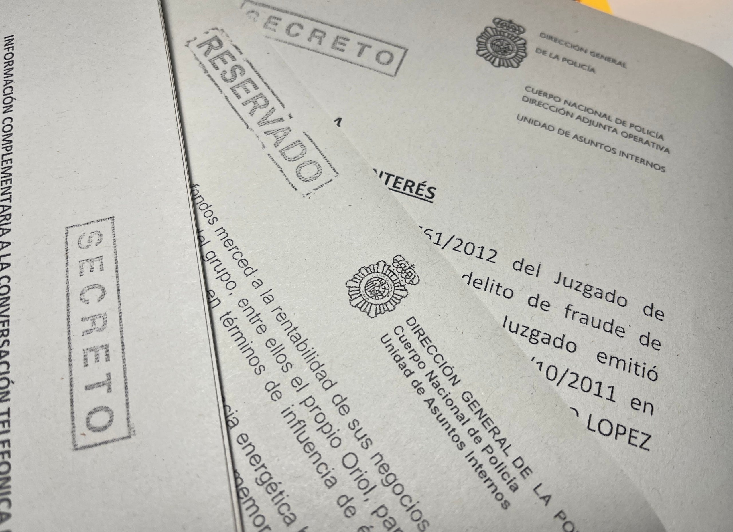 Els documents sobre el cas ITV presentats al Congrés per Marcelino Martín Blas/Quico Sallés